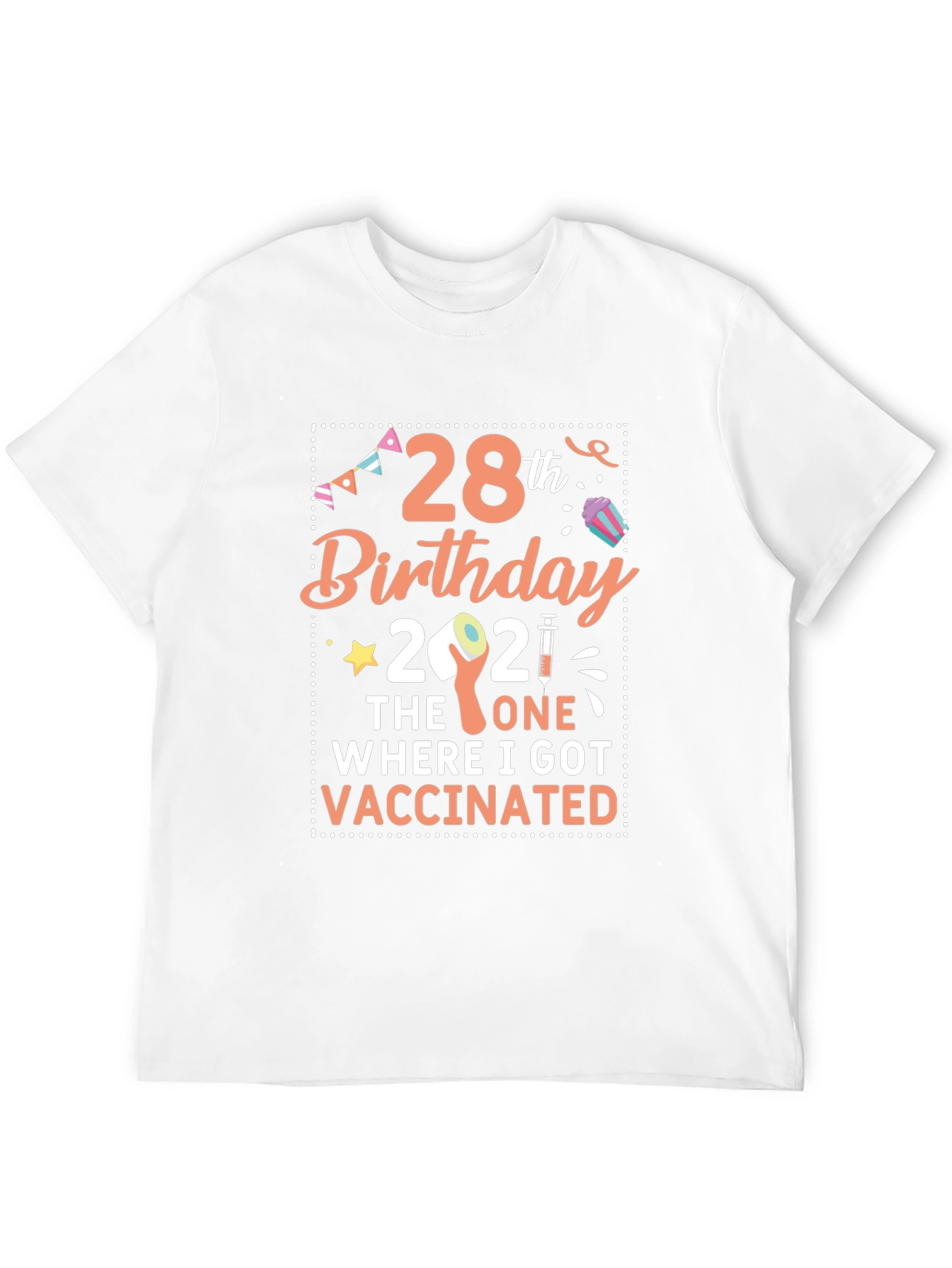 28th Birthday Vaccinated 2021 T-Shirt