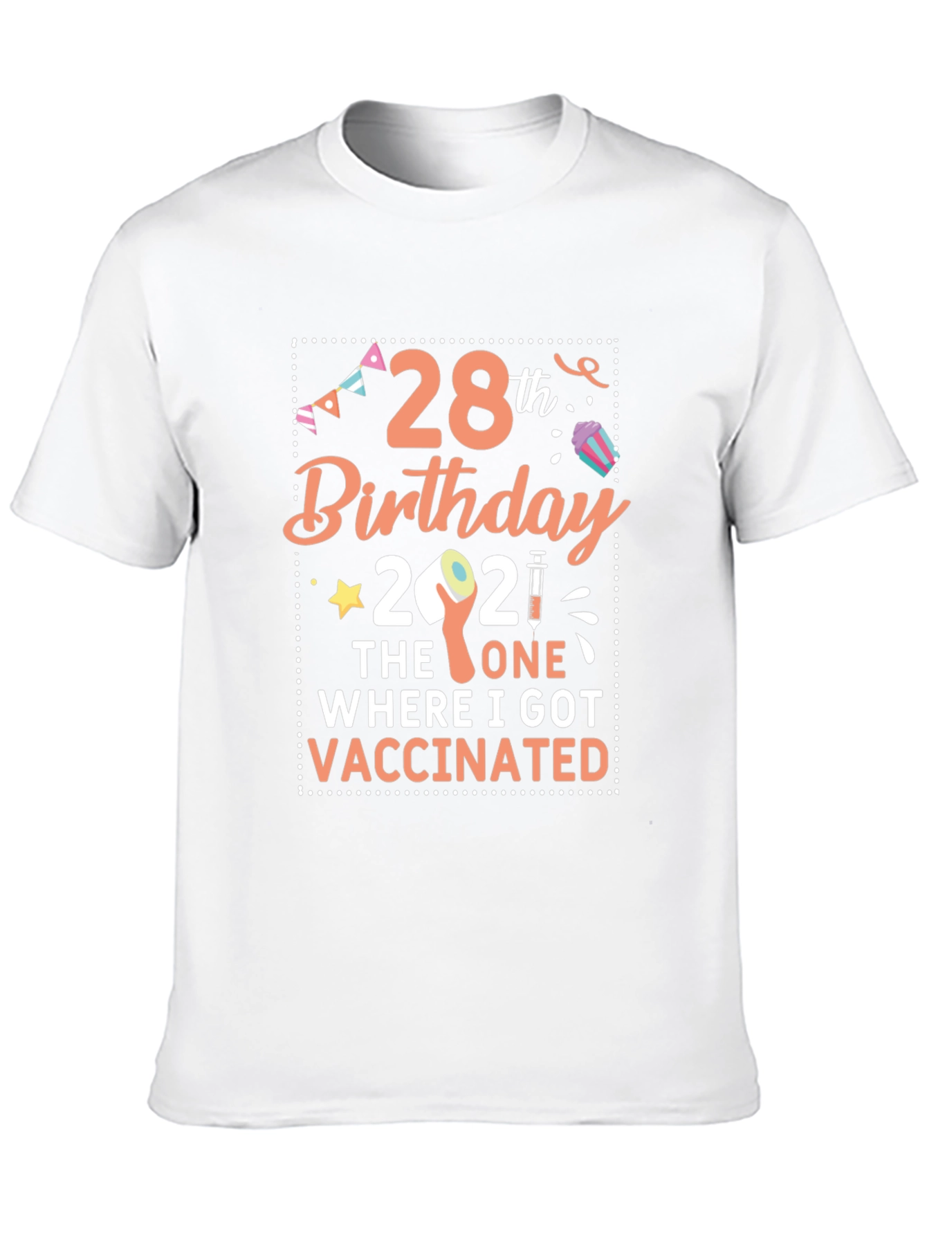 28th Birthday Vaccinated 2021 T-Shirt