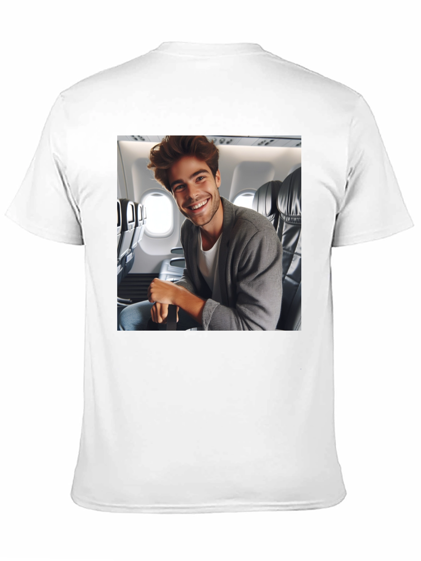 Smiling Man Airplane T-Shirt