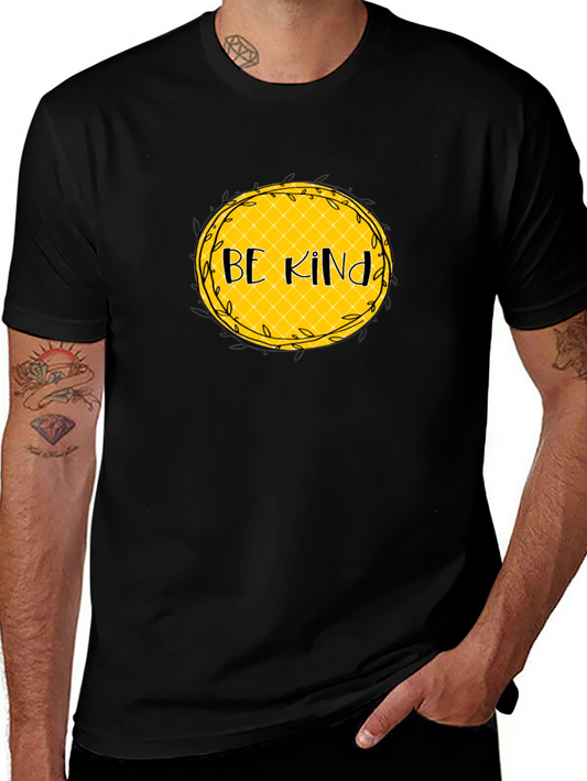 Be Kind Graphic Tee - Black Cotton Casual T-Shirt