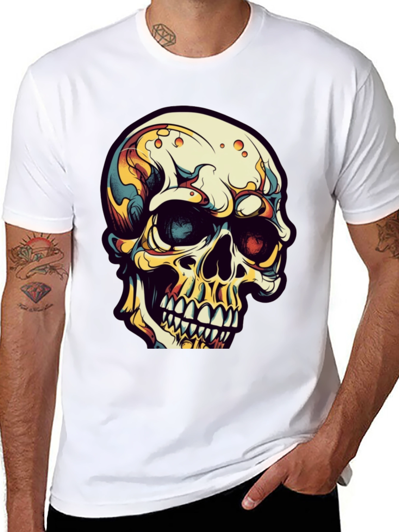 Skull Graphic Tee - Edgy Streetwear
