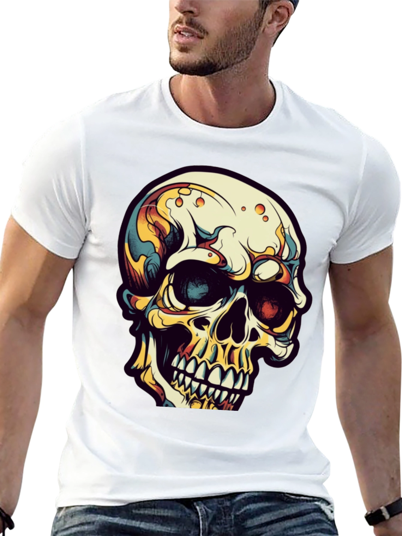 Skull Graphic Tee - Edgy Streetwear