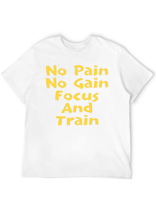 No Pain No Gain Graphic Tee - Focus and Train