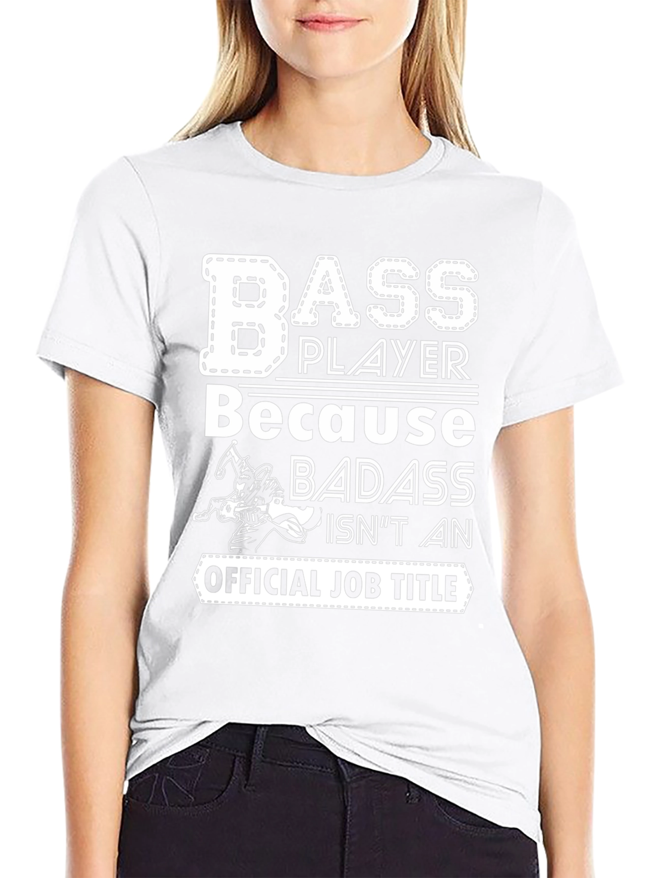 Bass Player Badass Job Title Graphic Tee