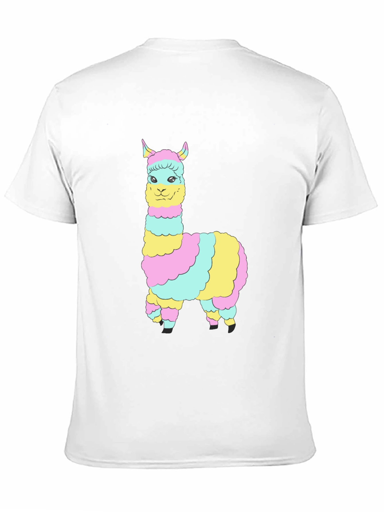 Rainbow Llama Graphic Tee - Mens Black T-Shirt