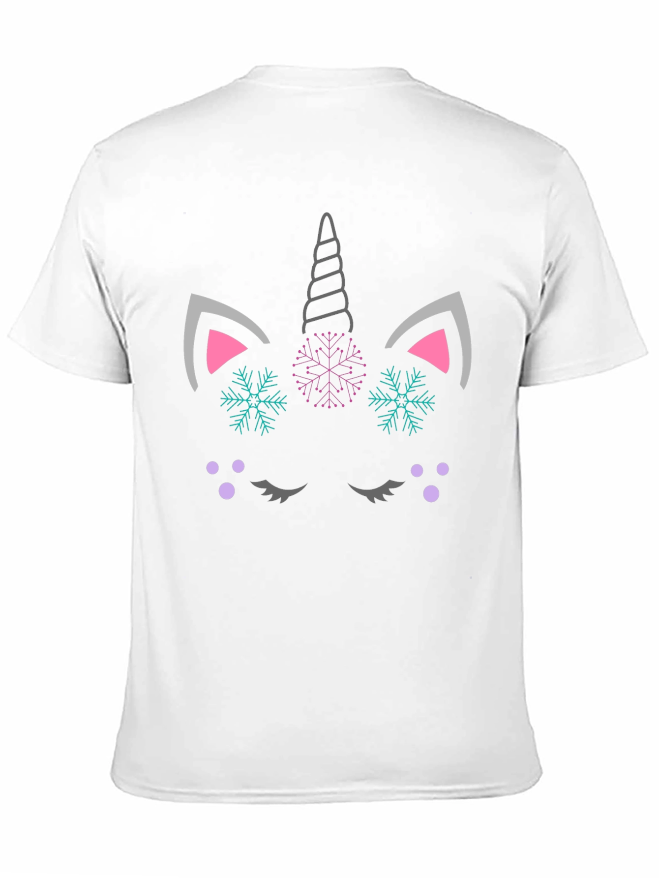 Unicorn Snowflake Graphic Tee - Black