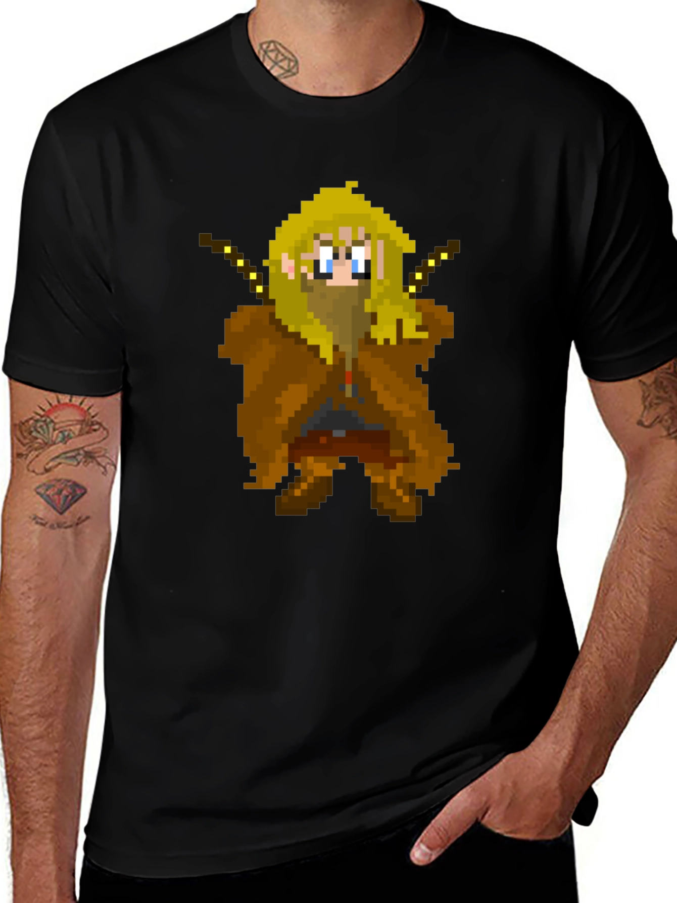Pixel Wizard Graphic Tee - Gamer Shirt