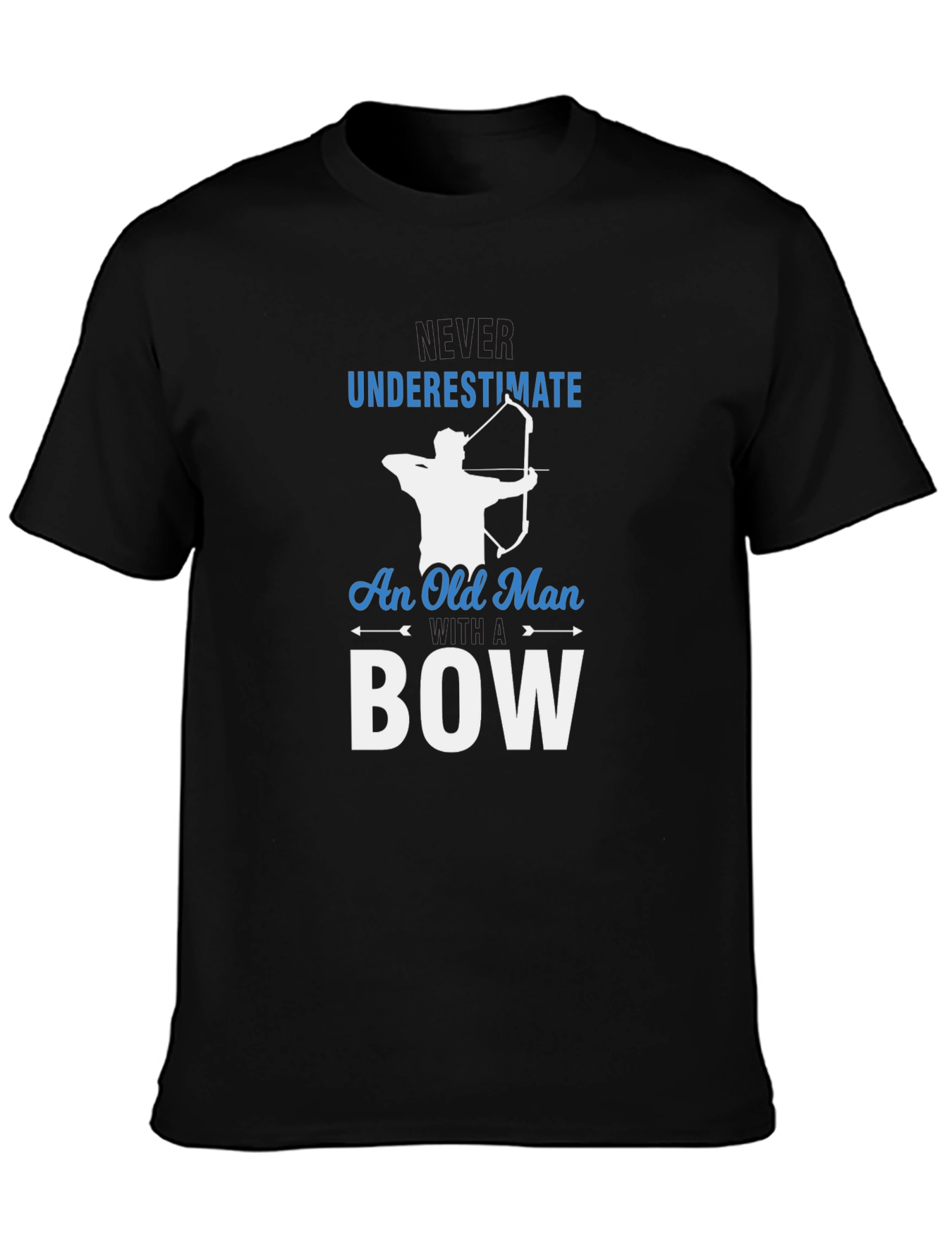 Never Underestimate Old Man With Bow T-Shirt
