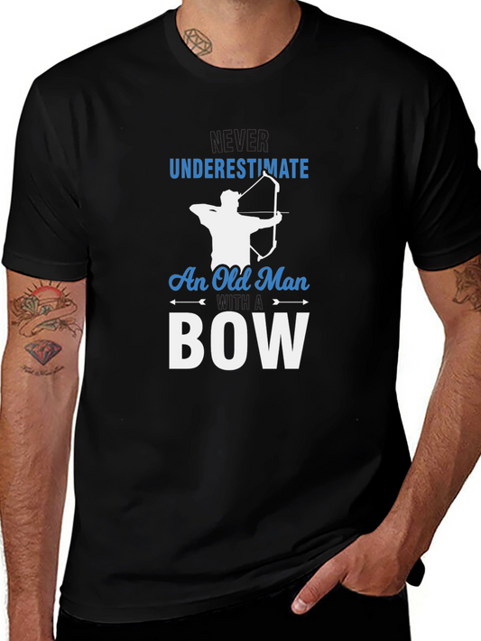 Never Underestimate Old Man With Bow T-Shirt