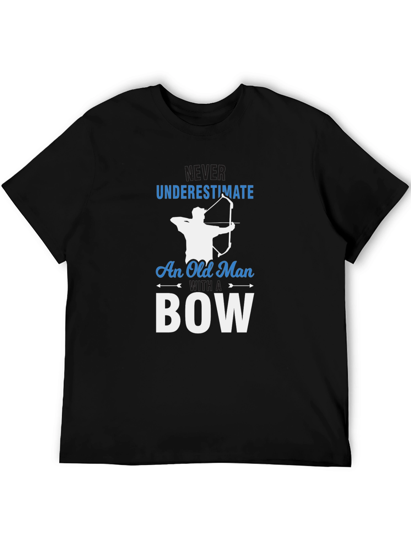 Never Underestimate Old Man With Bow T-Shirt