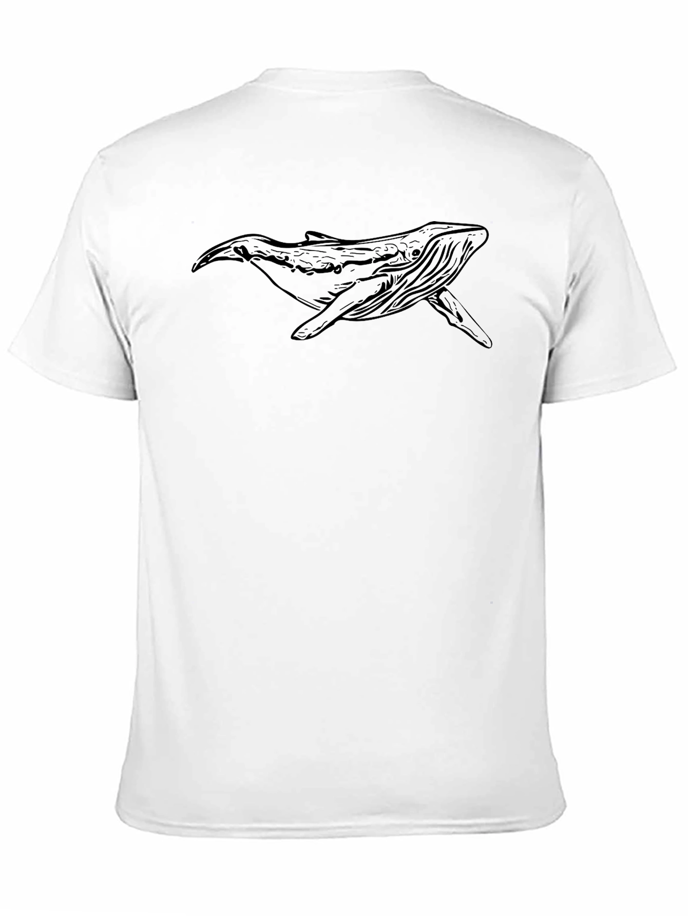 Whale Graphic Tee - Stylish Black Cotton T-Shirt