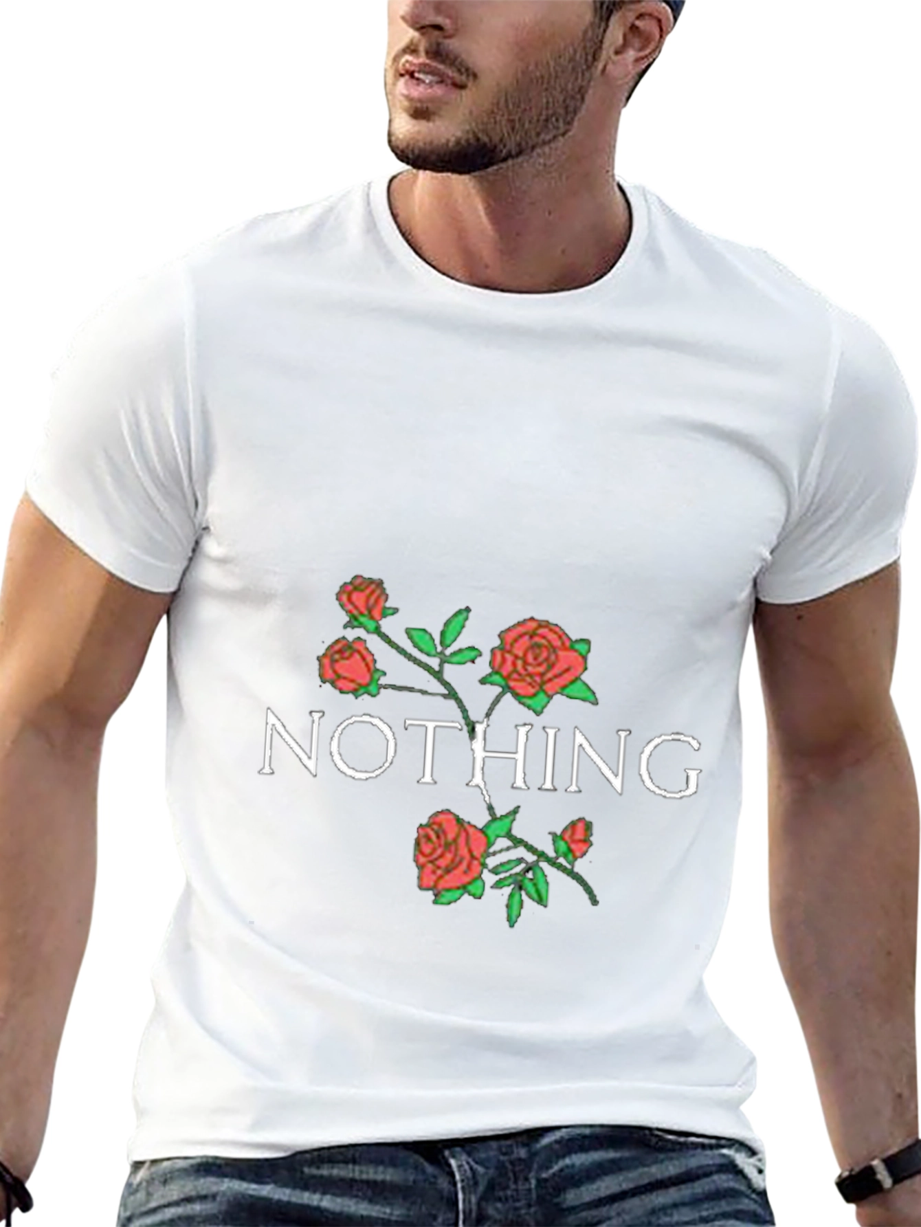 Nothing Roses Black Graphic Tee