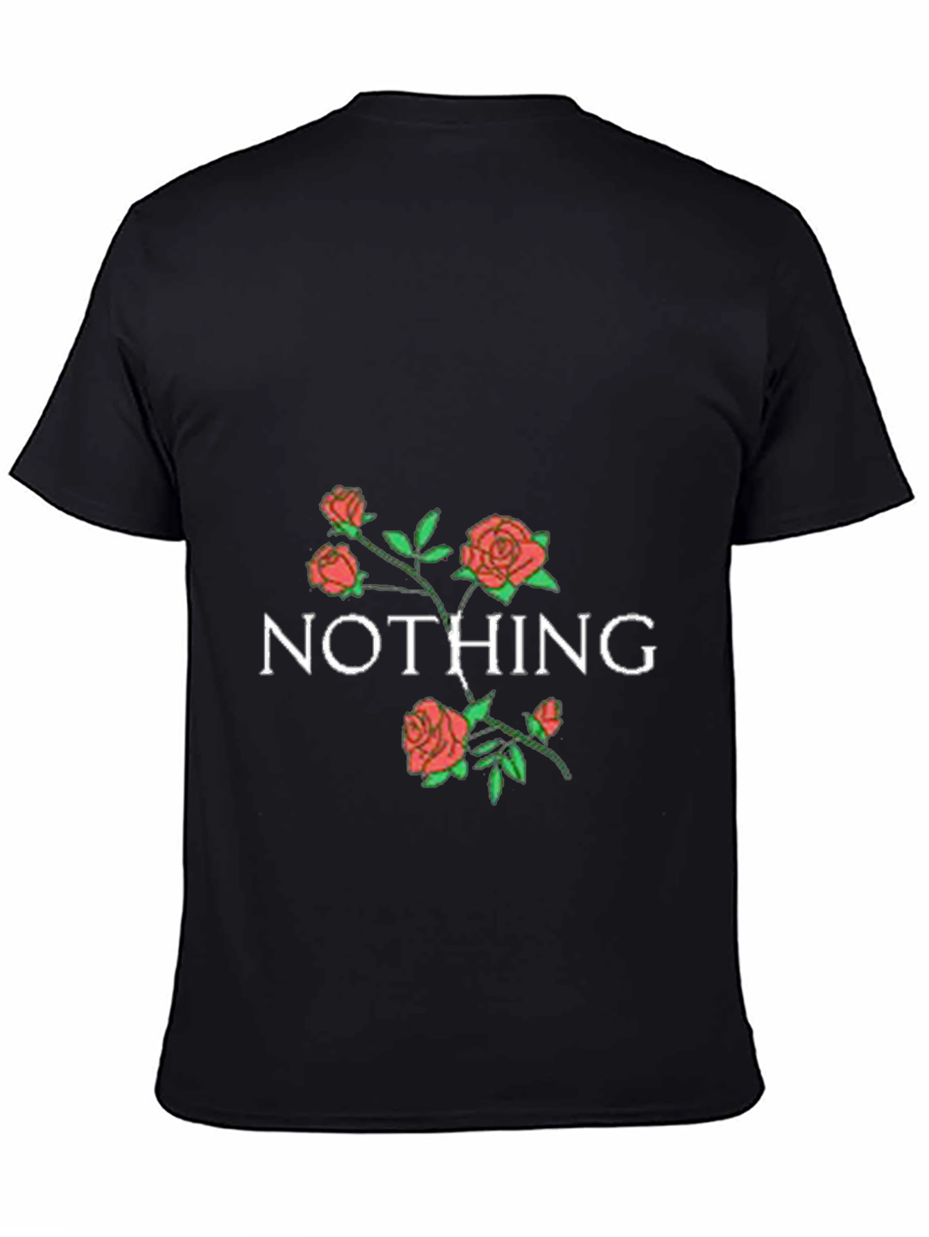 Nothing Roses Black Graphic Tee