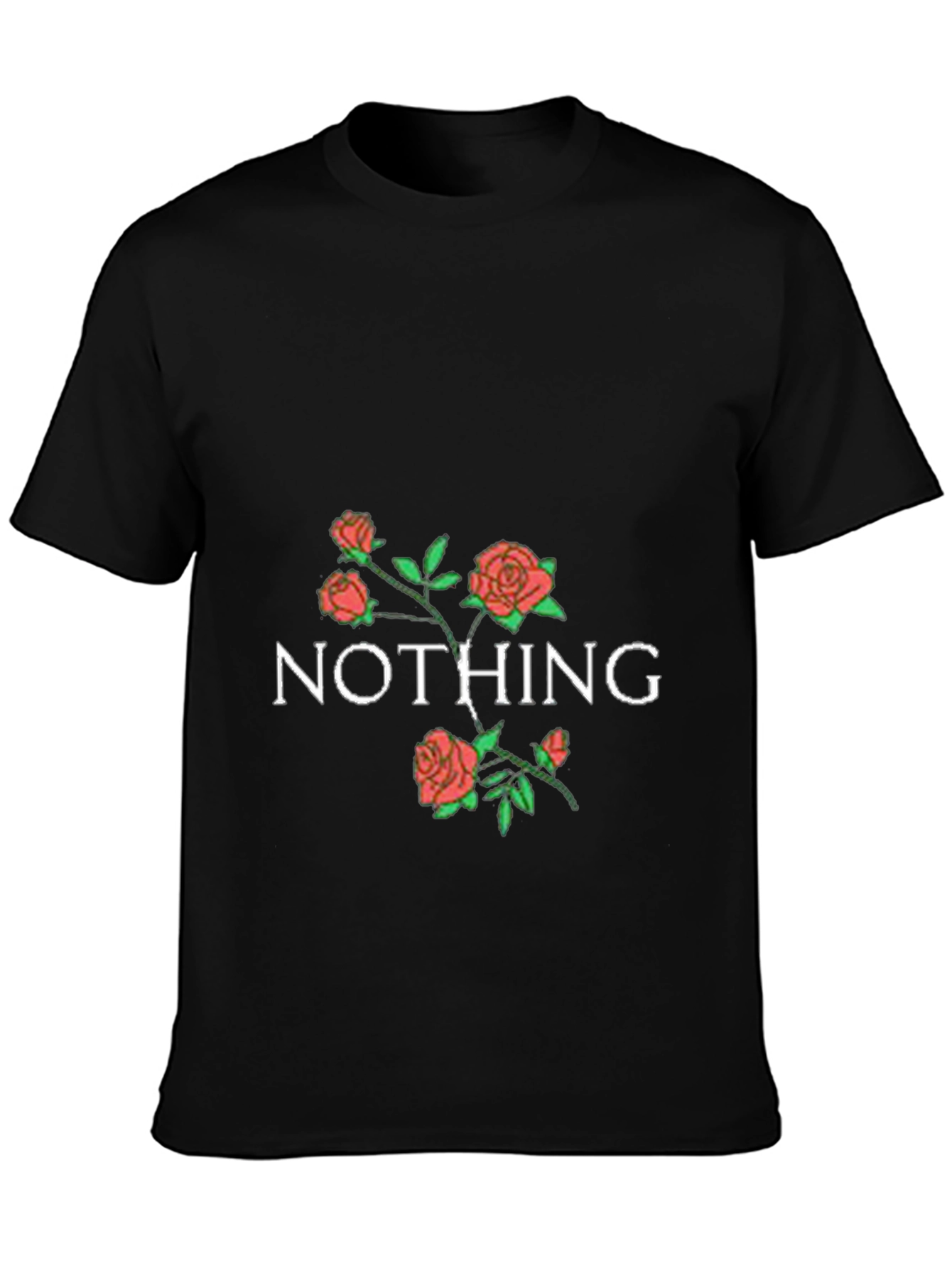 Nothing Roses Black Graphic Tee