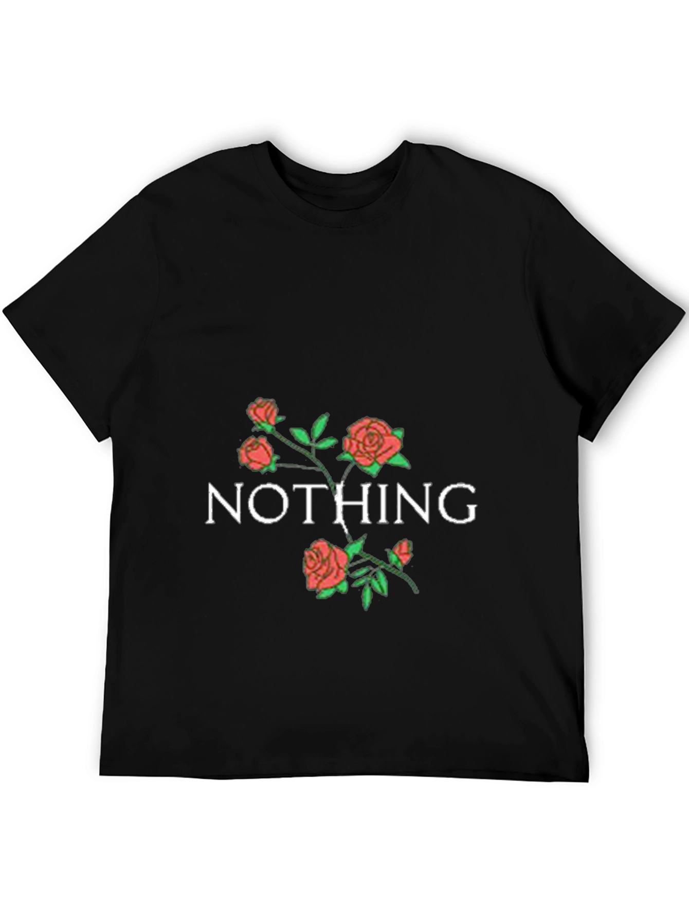 Nothing Roses Black Graphic Tee