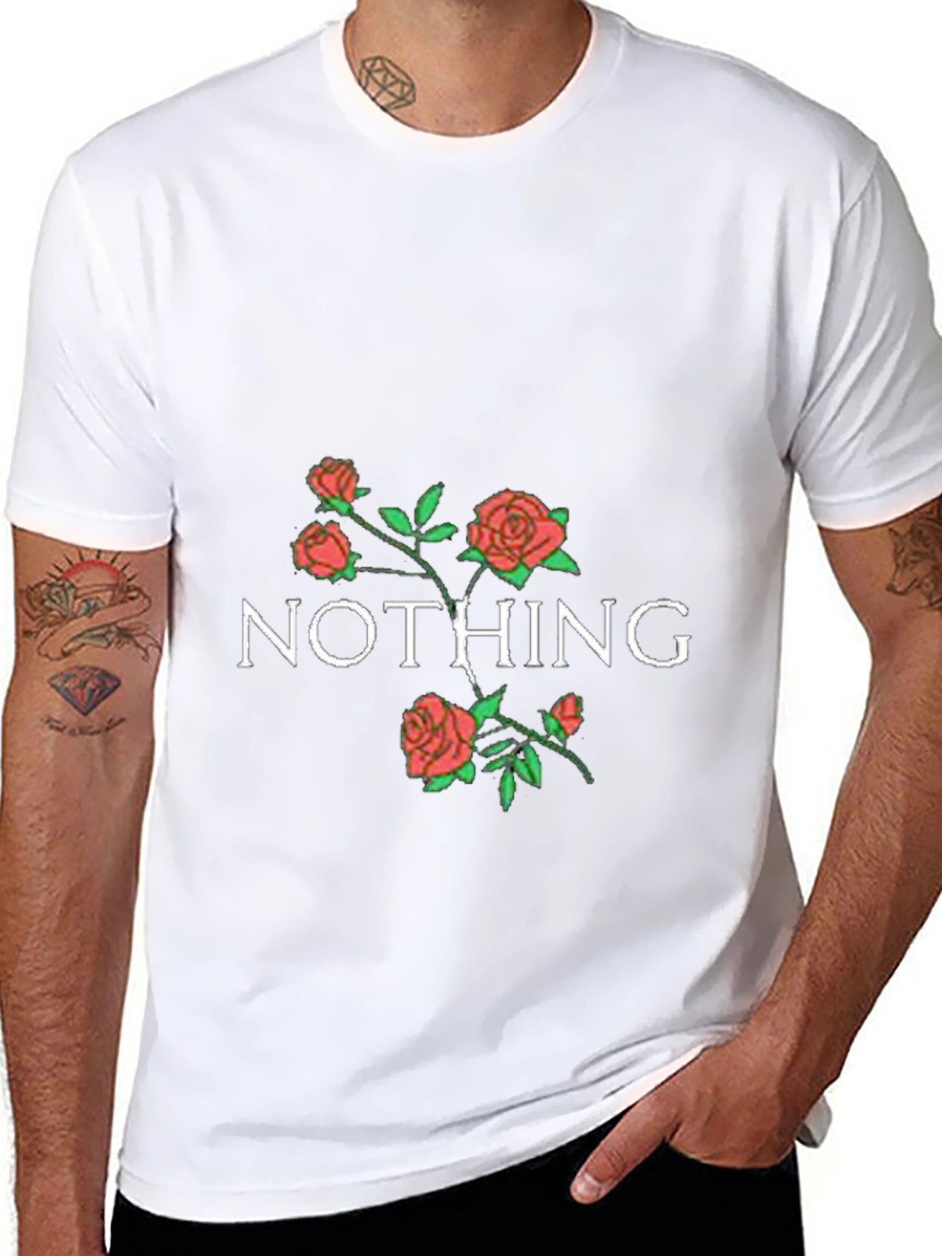 Nothing Roses Black Graphic Tee