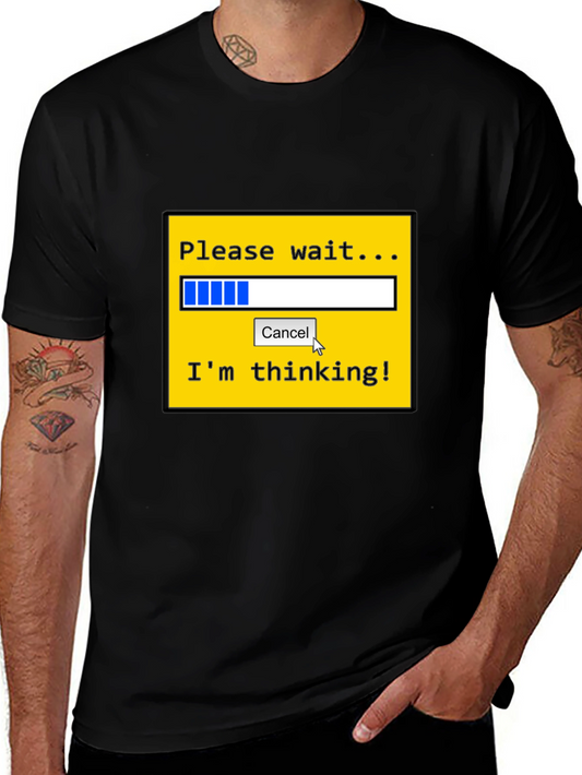 Thinking Loading Bar Graphic Tee - Black