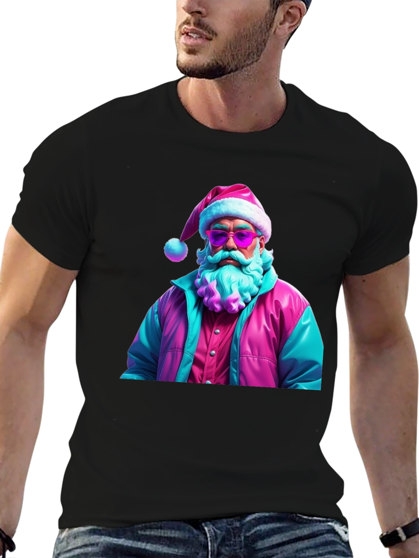 Retro Santa Graphic T-Shirt