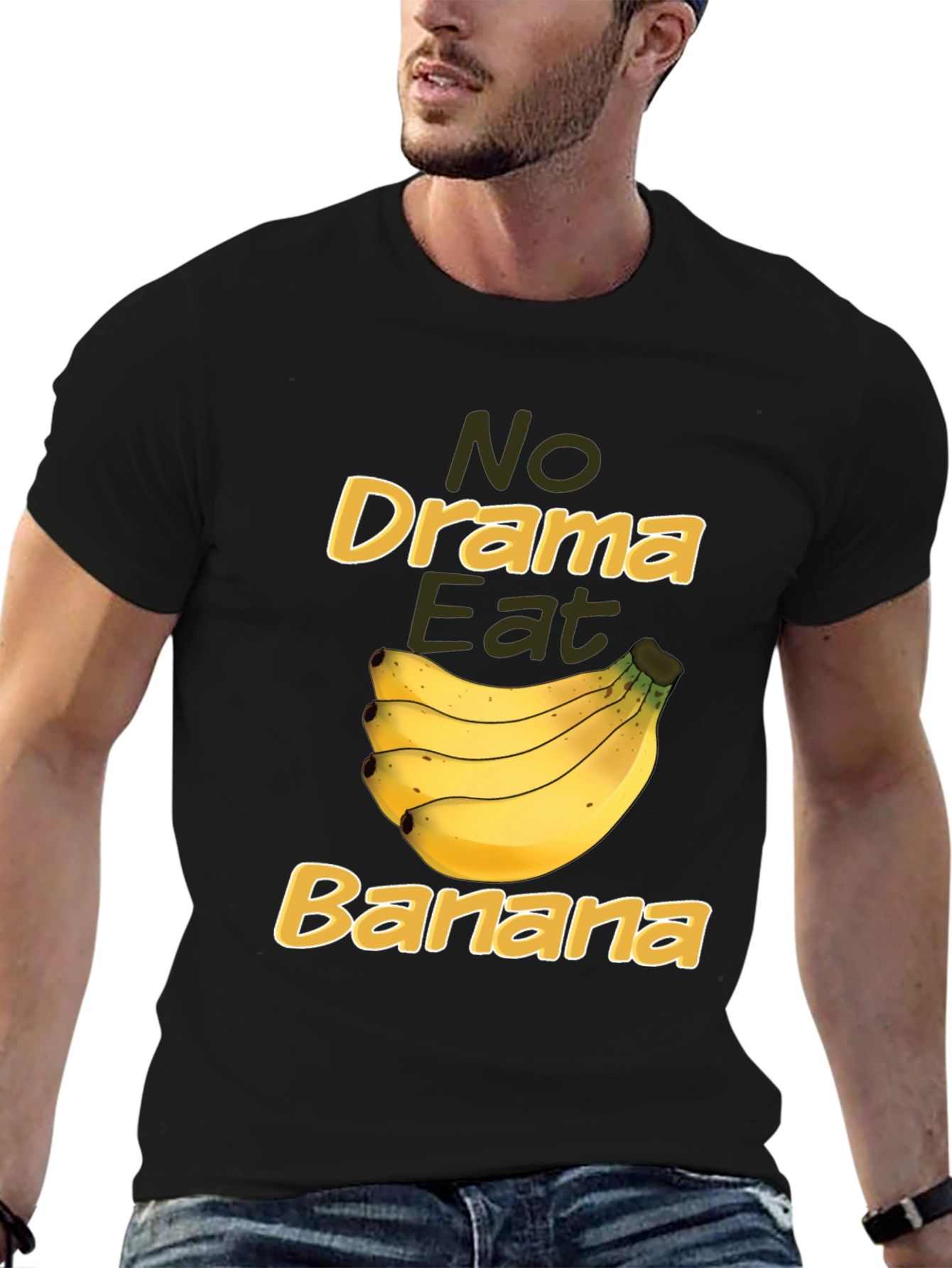 No Drama Eat Banana Funny Graphic Tee