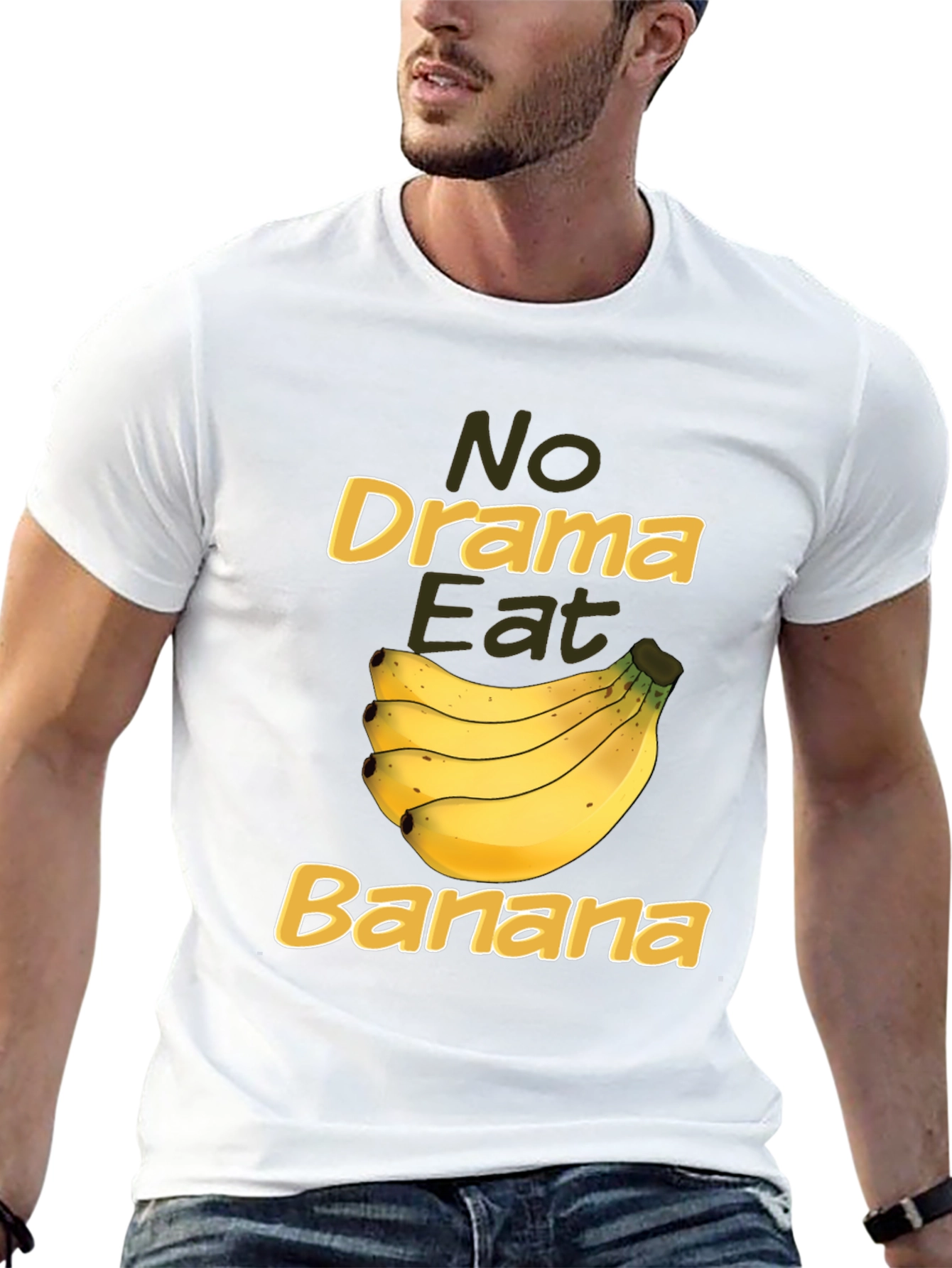 No Drama Eat Banana Funny Graphic Tee