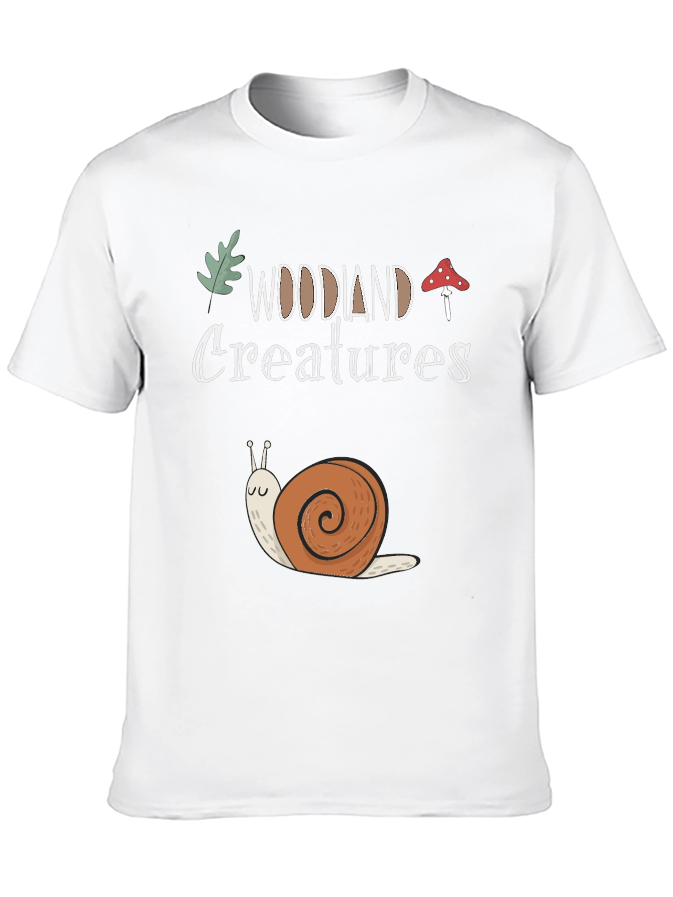 Woodland Creatures Snail Graphic T-Shirt