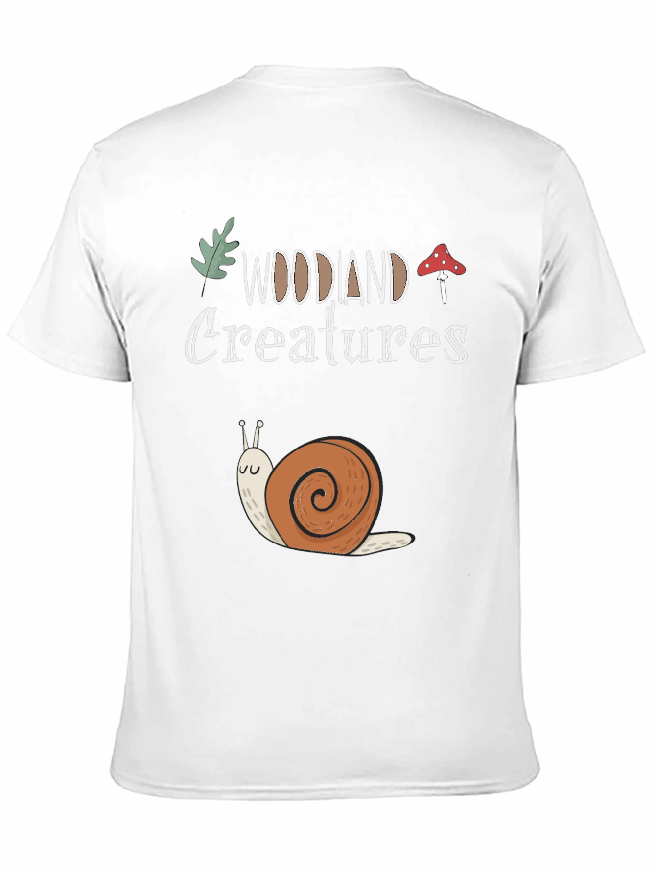 Woodland Creatures Snail Graphic T-Shirt