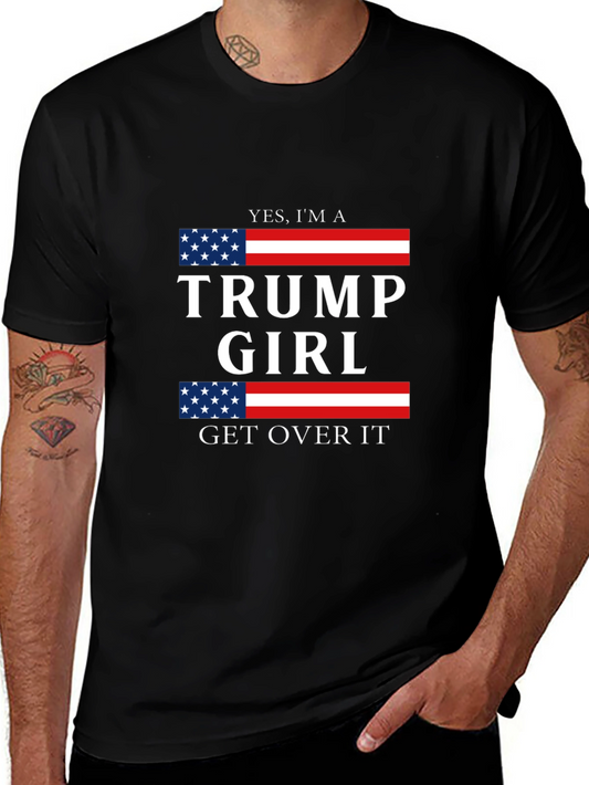 Yes Im a Trump Girl T-Shirt - USA Flag Design