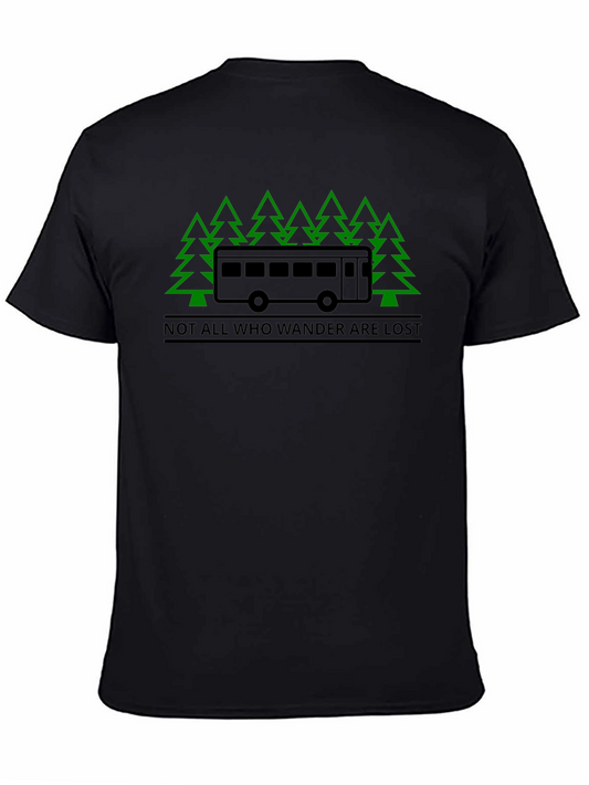 Wanderlust Bus & Trees Graphic T-Shirt