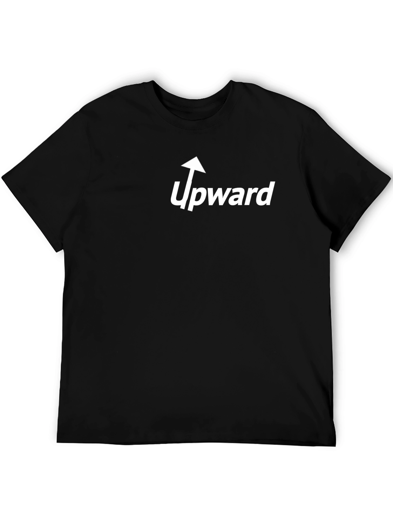 Upward Graphic Tee - Black Cotton Casual