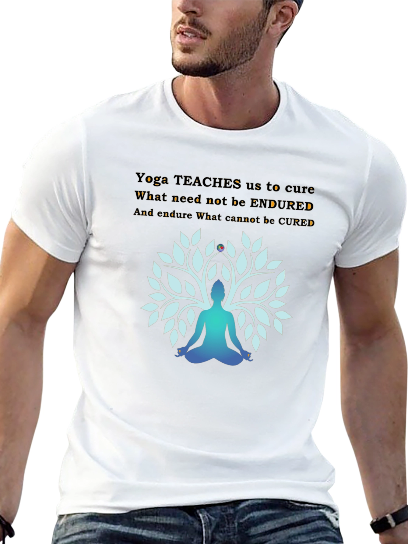 Yoga Wisdom Tee: Cure Endure Inspire