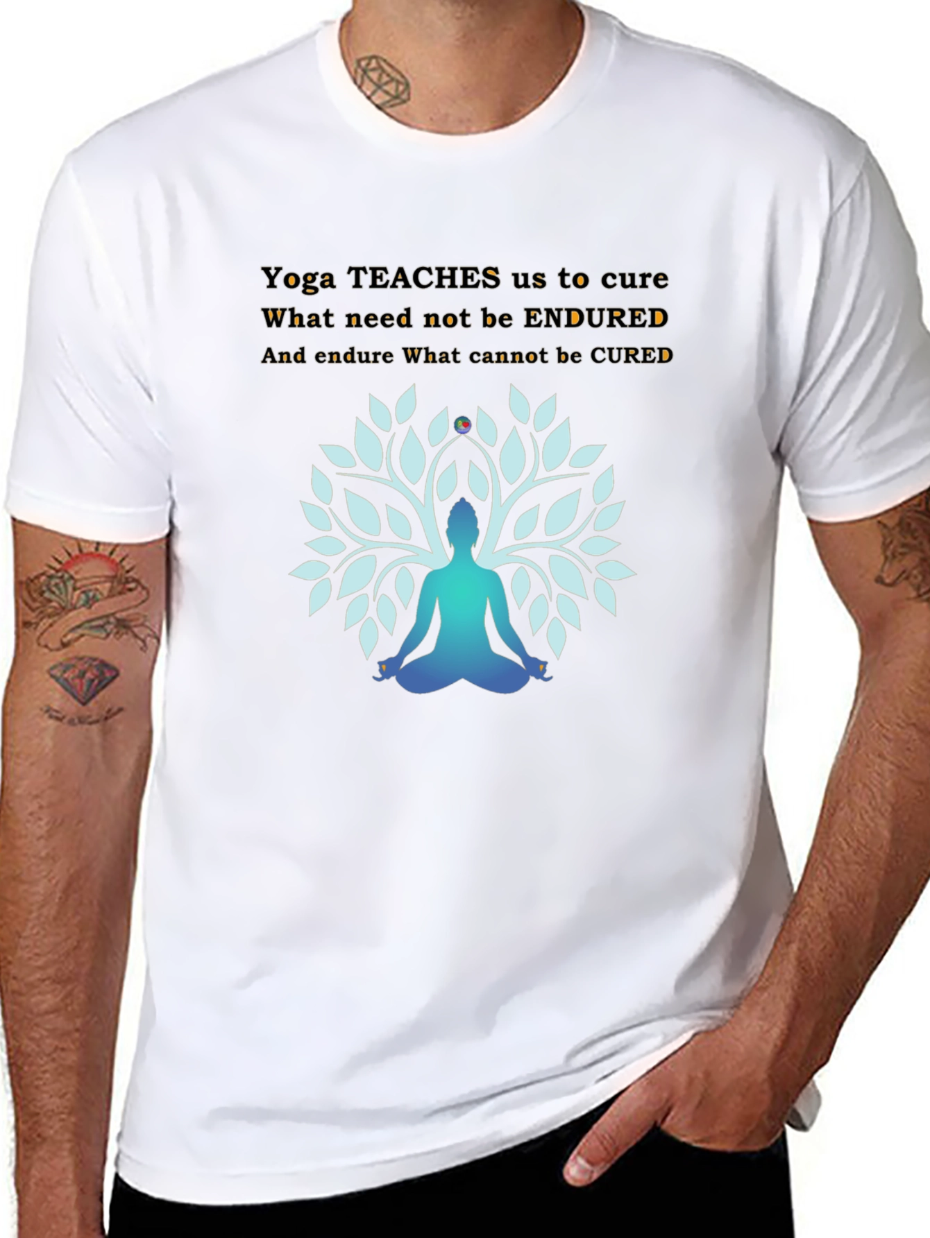 Yoga Wisdom Tee: Cure Endure Inspire