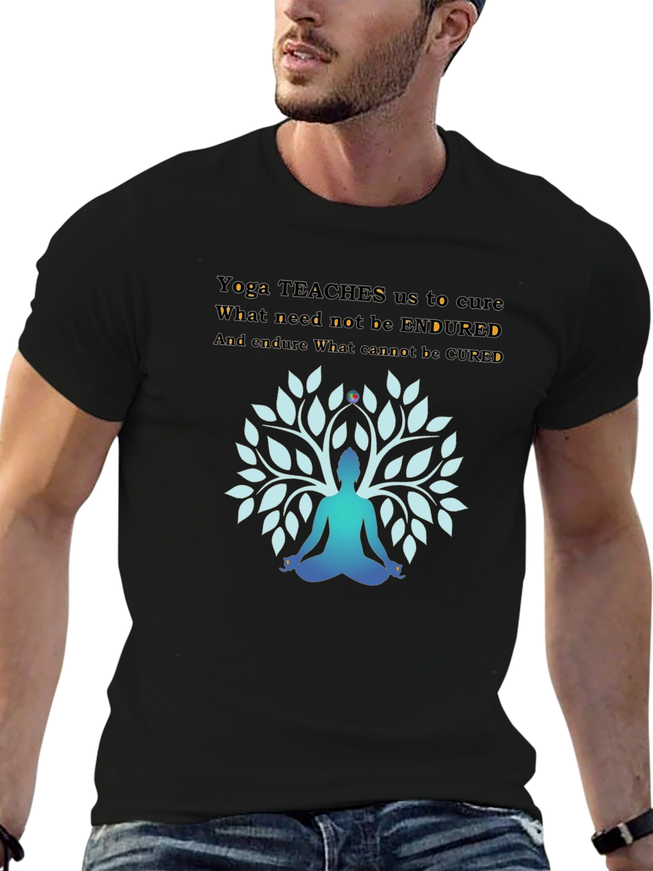 Yoga Wisdom Tee: Cure Endure Inspire