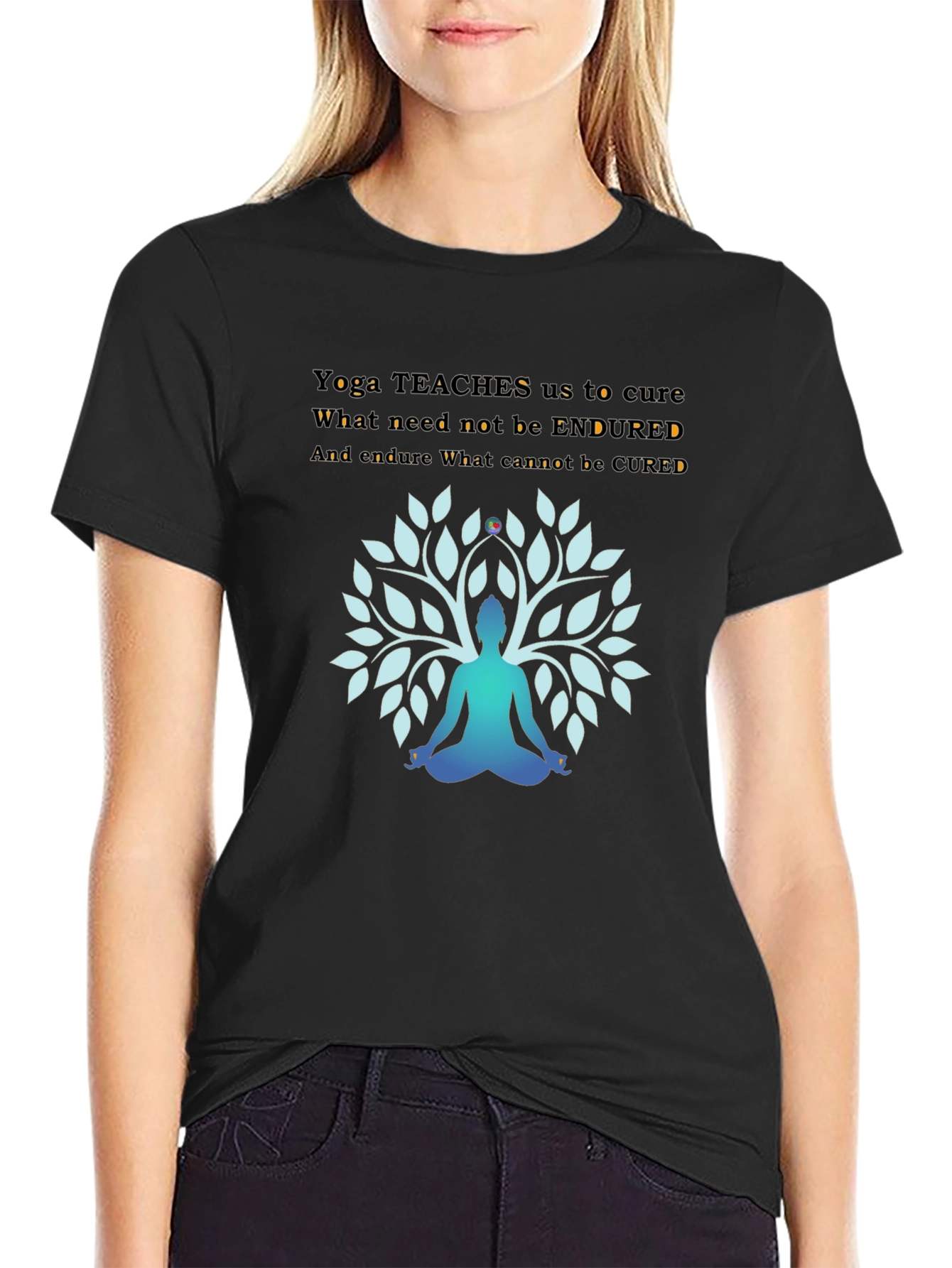 Yoga Wisdom Tee: Cure Endure Inspire