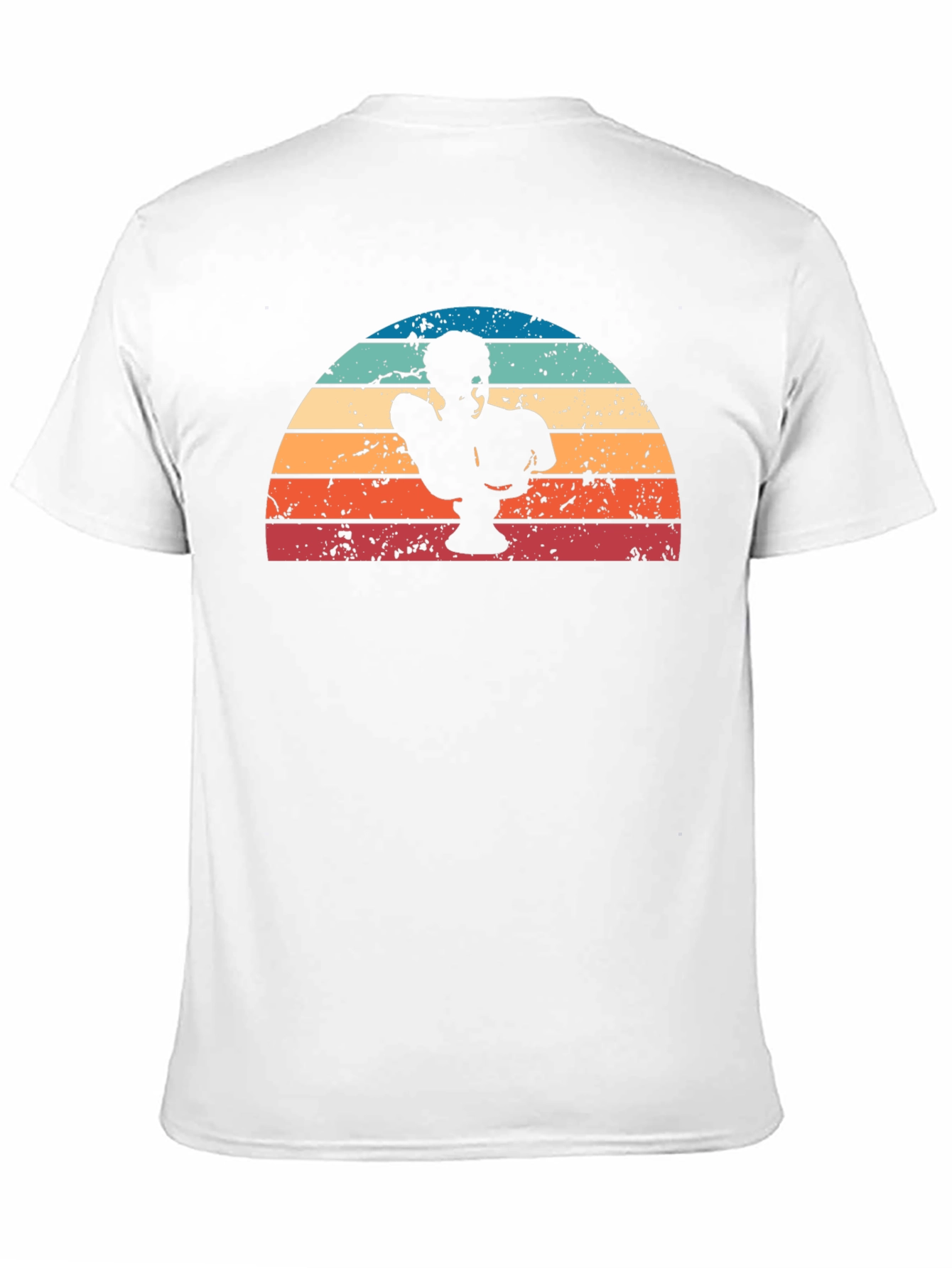 Retro Sunset Statue T-Shirt - Cool Graphic Tee