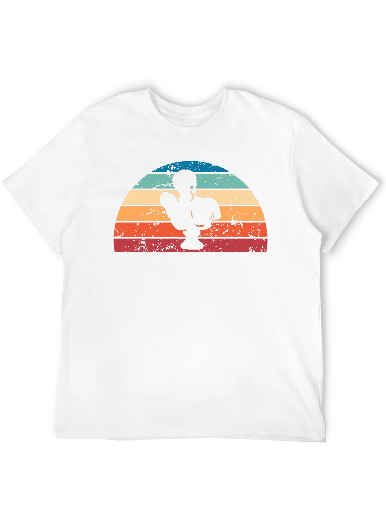 Retro Sunset Statue T-Shirt - Cool Graphic Tee
