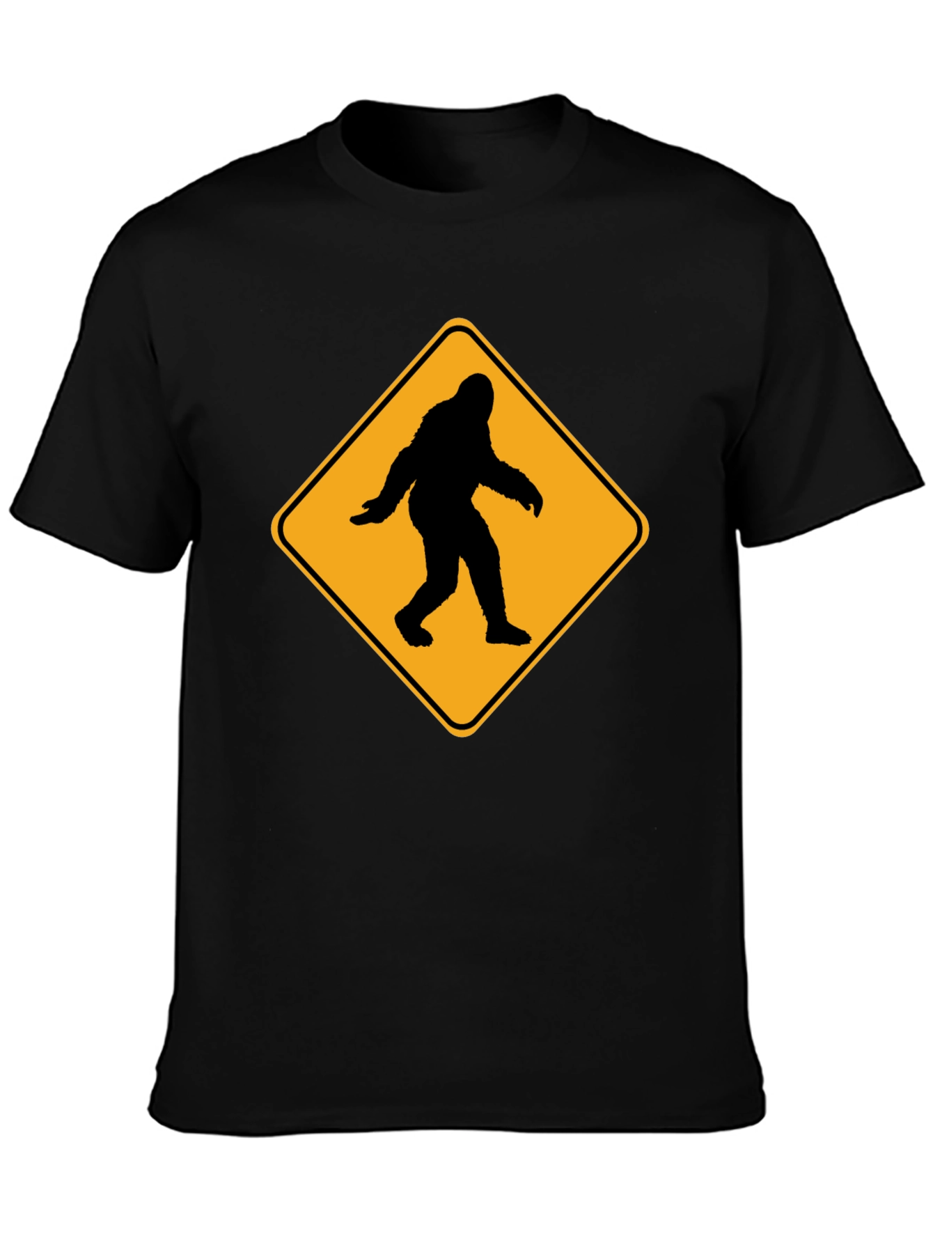 Sasquatch Crossing T-Shirt - Funny Bigfoot Warning Tee