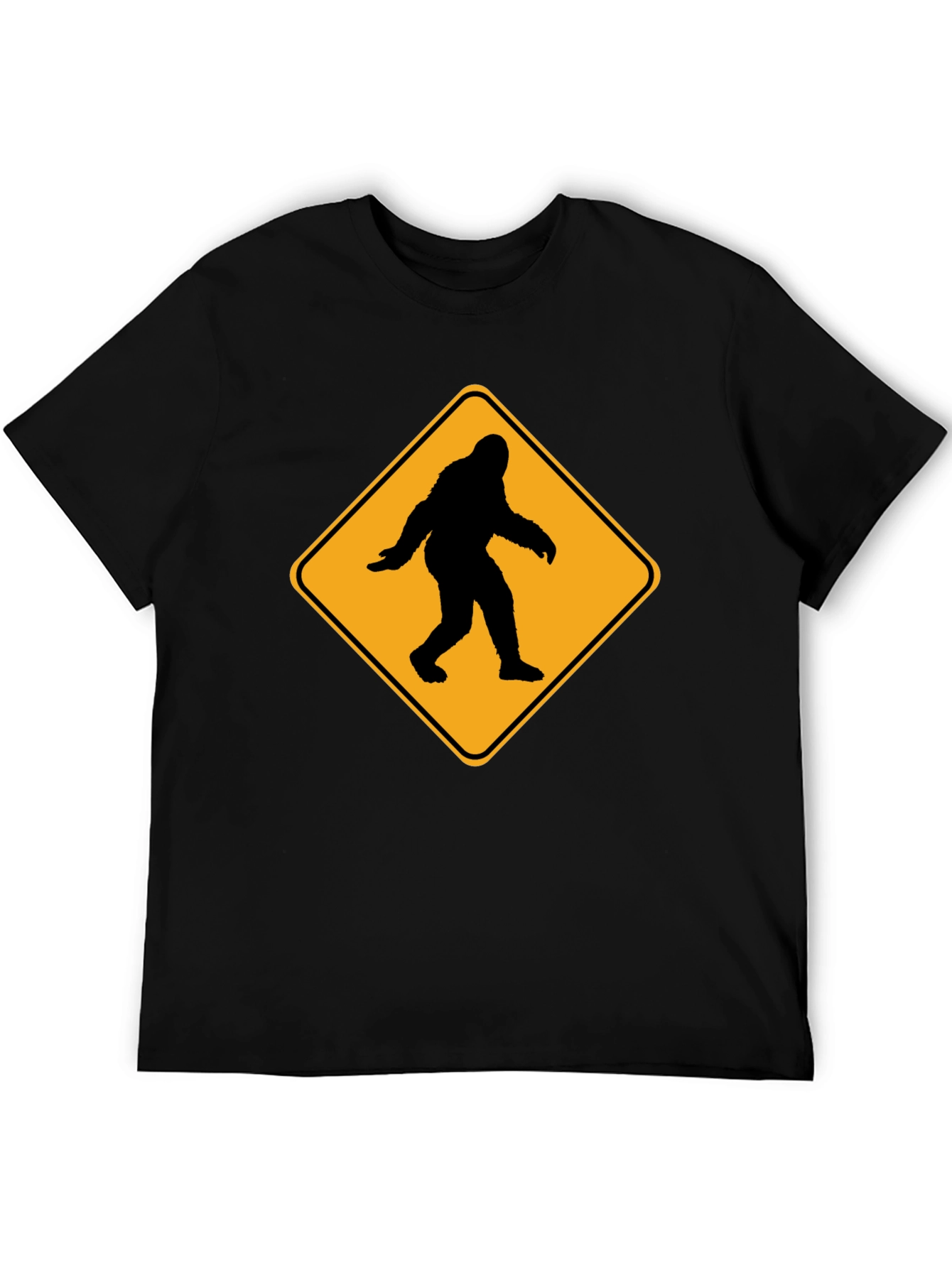 Sasquatch Crossing T-Shirt - Funny Bigfoot Warning Tee