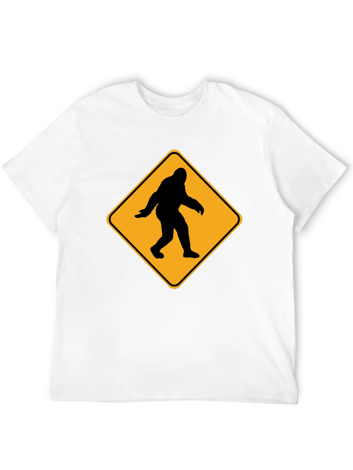 Sasquatch Crossing T-Shirt - Funny Bigfoot Warning Tee