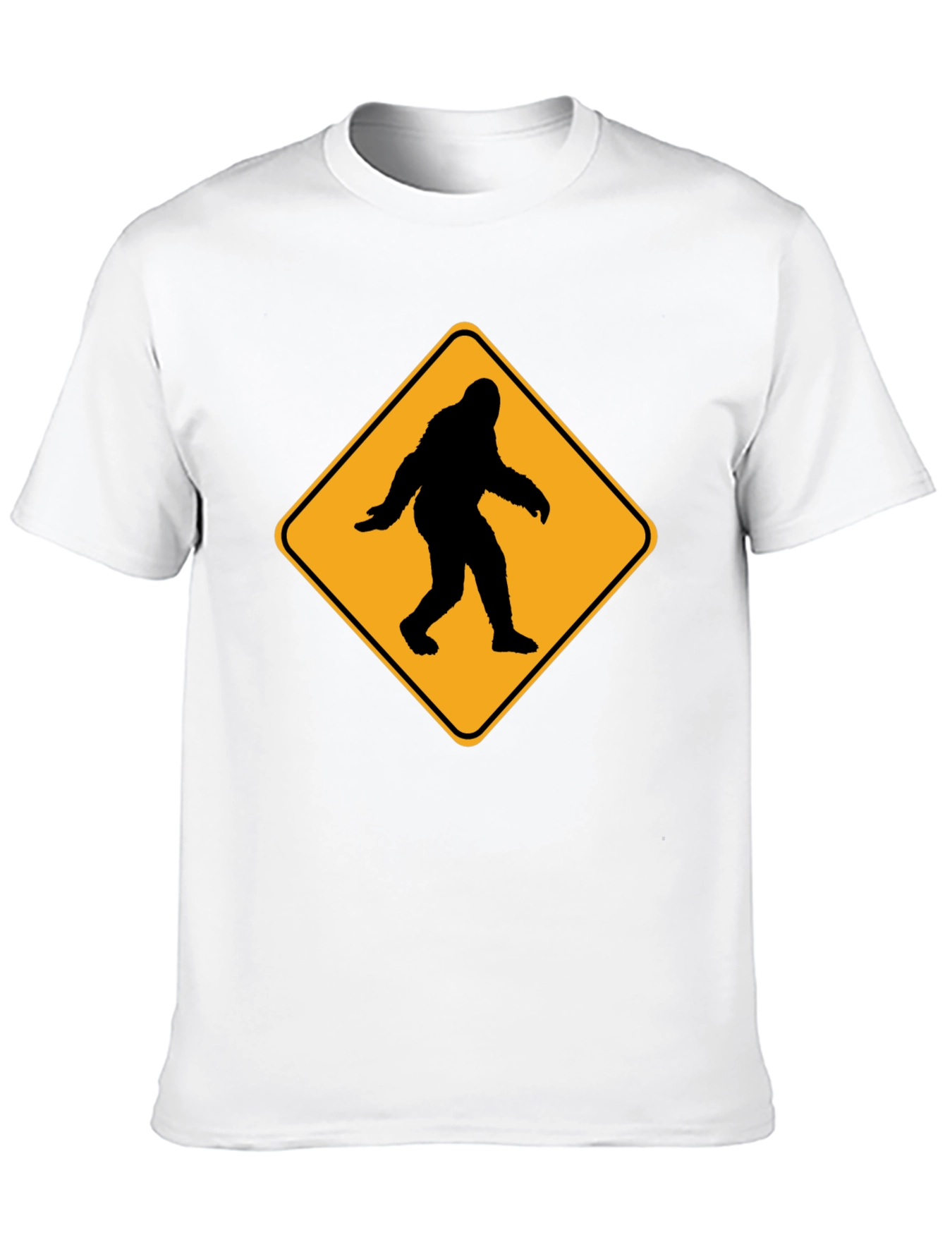 Sasquatch Crossing T-Shirt - Funny Bigfoot Warning Tee