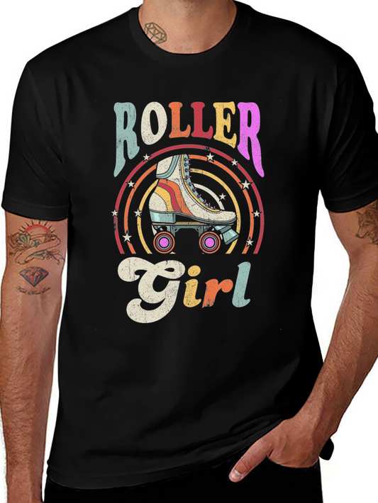 Retro Roller Girl Graphic Tee