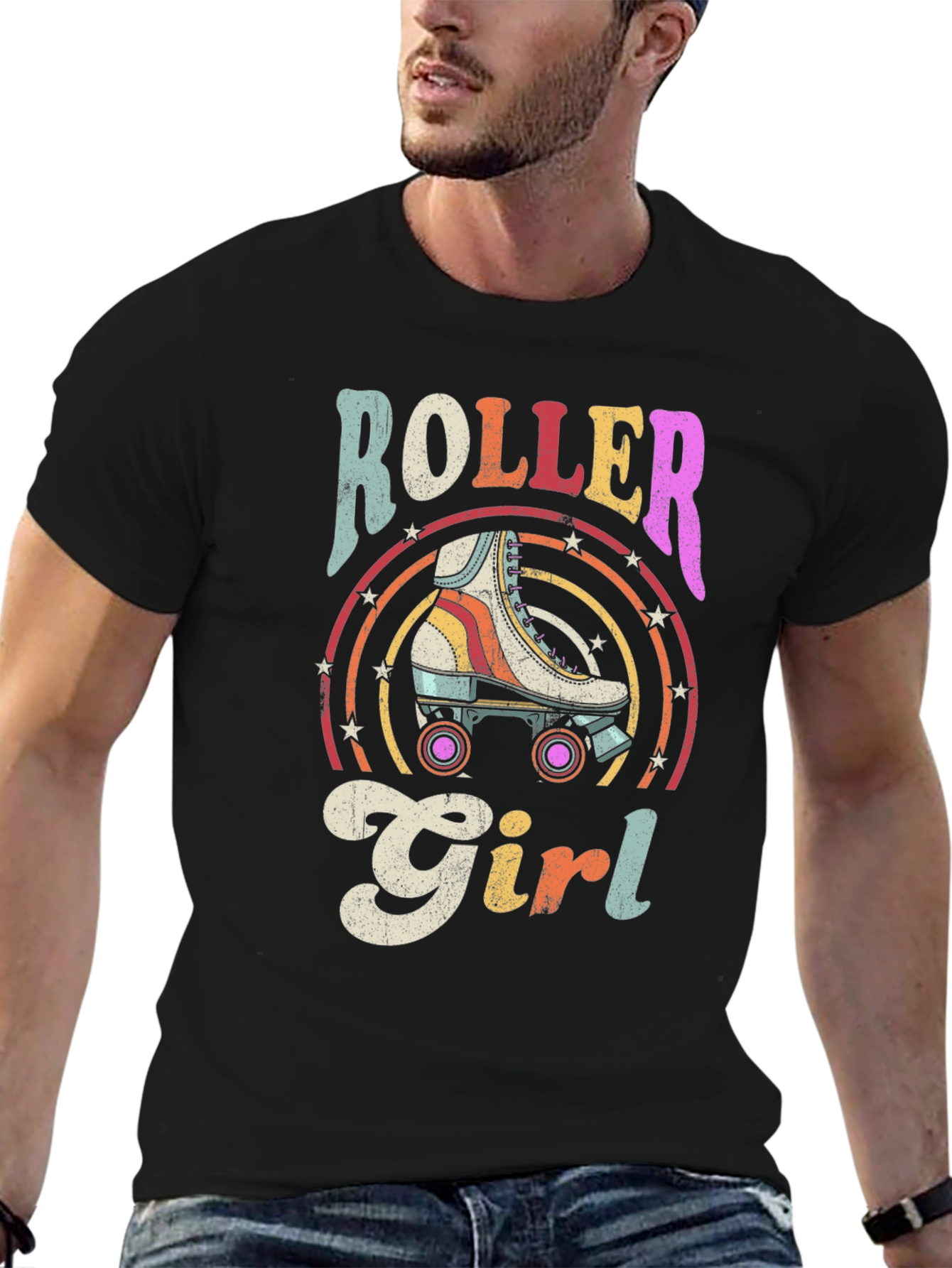 Retro Roller Girl Graphic Tee