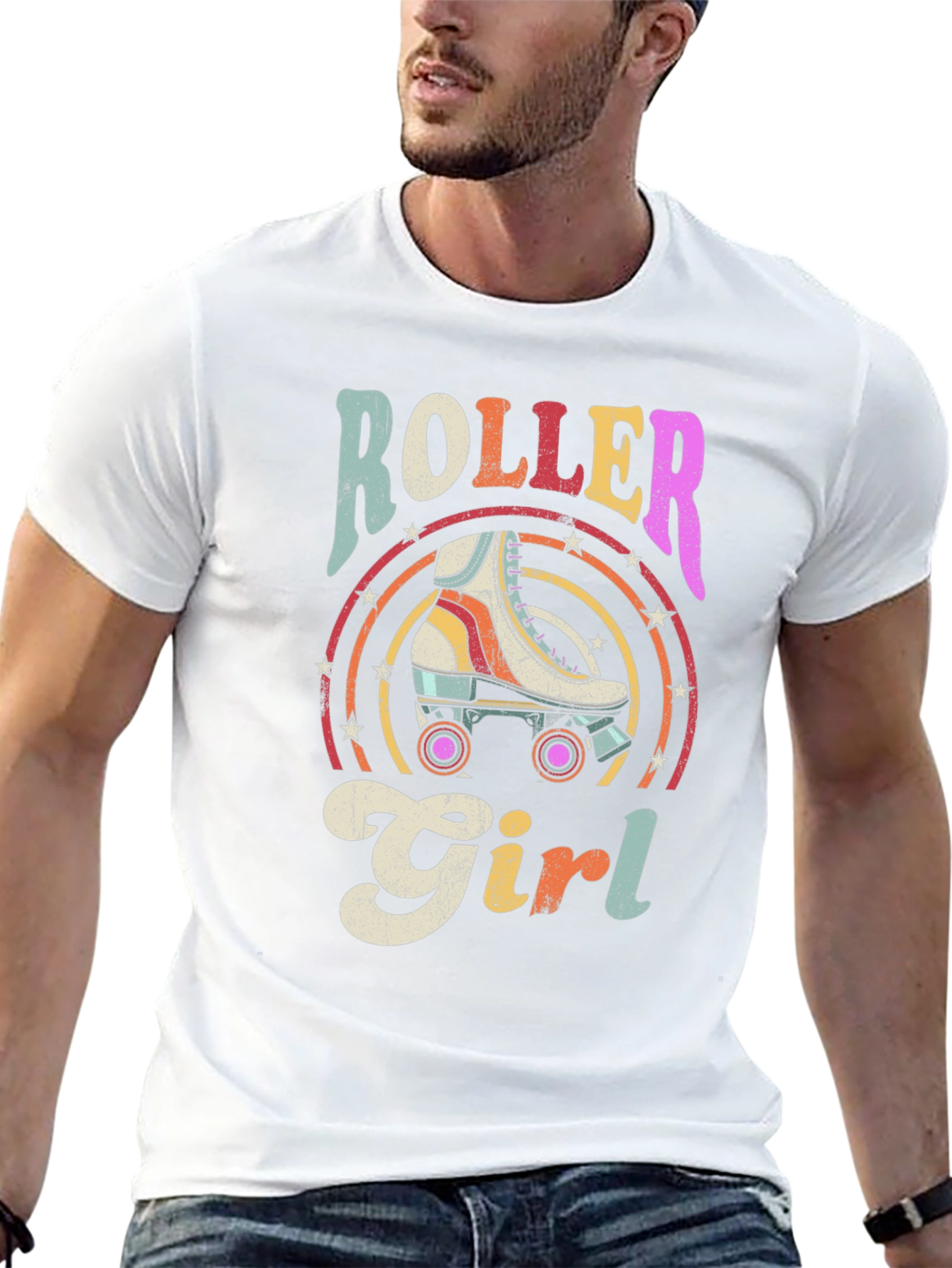 Retro Roller Girl Graphic Tee