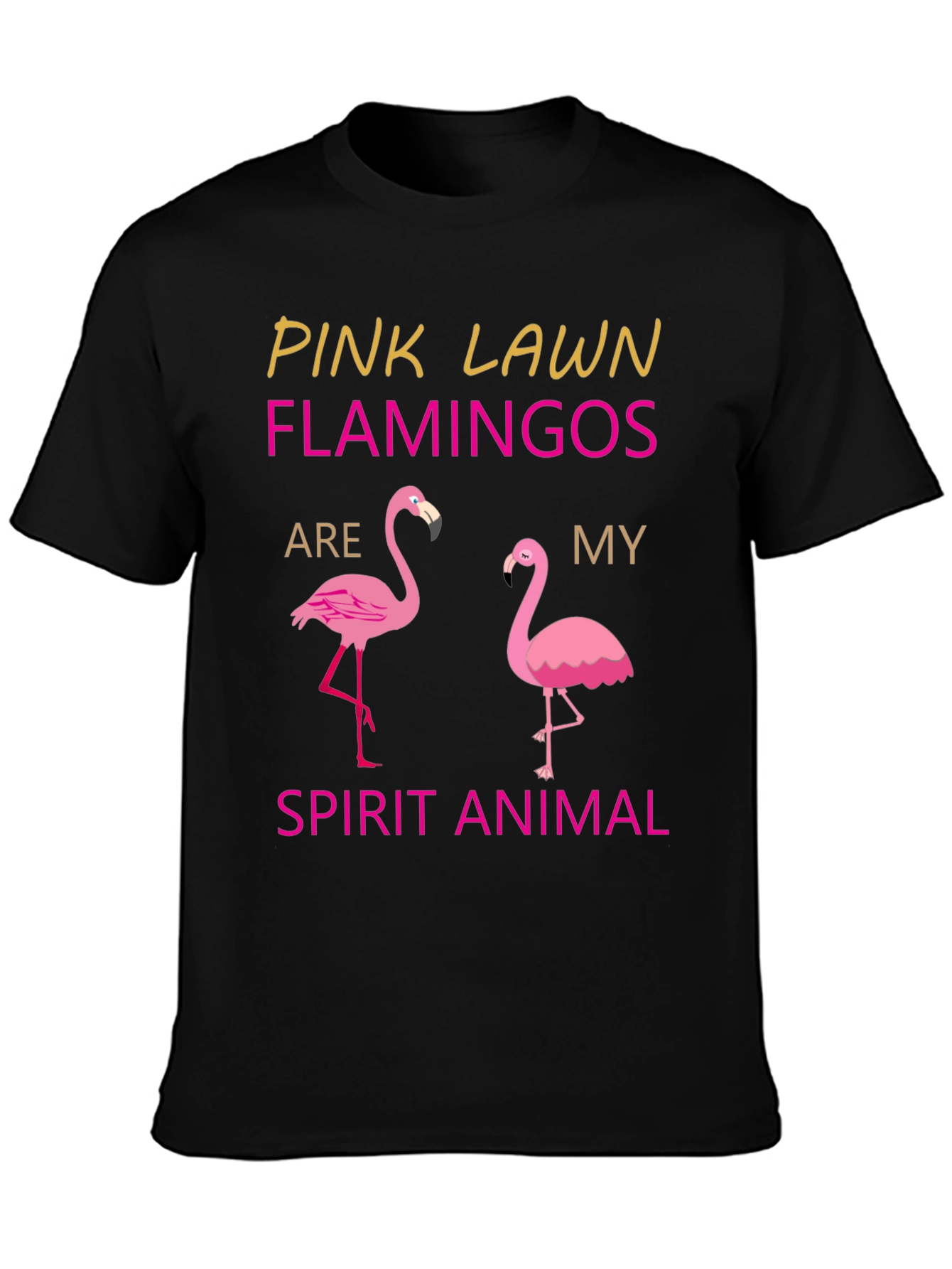 Pink Lawn Flamingos Spirit Animal T-Shirt