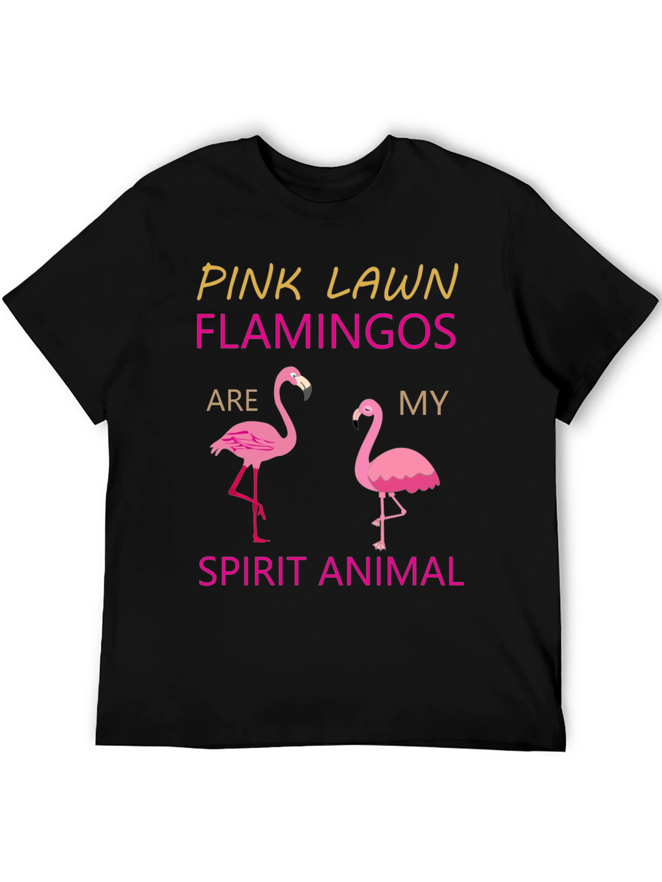 Pink Lawn Flamingos Spirit Animal T-Shirt