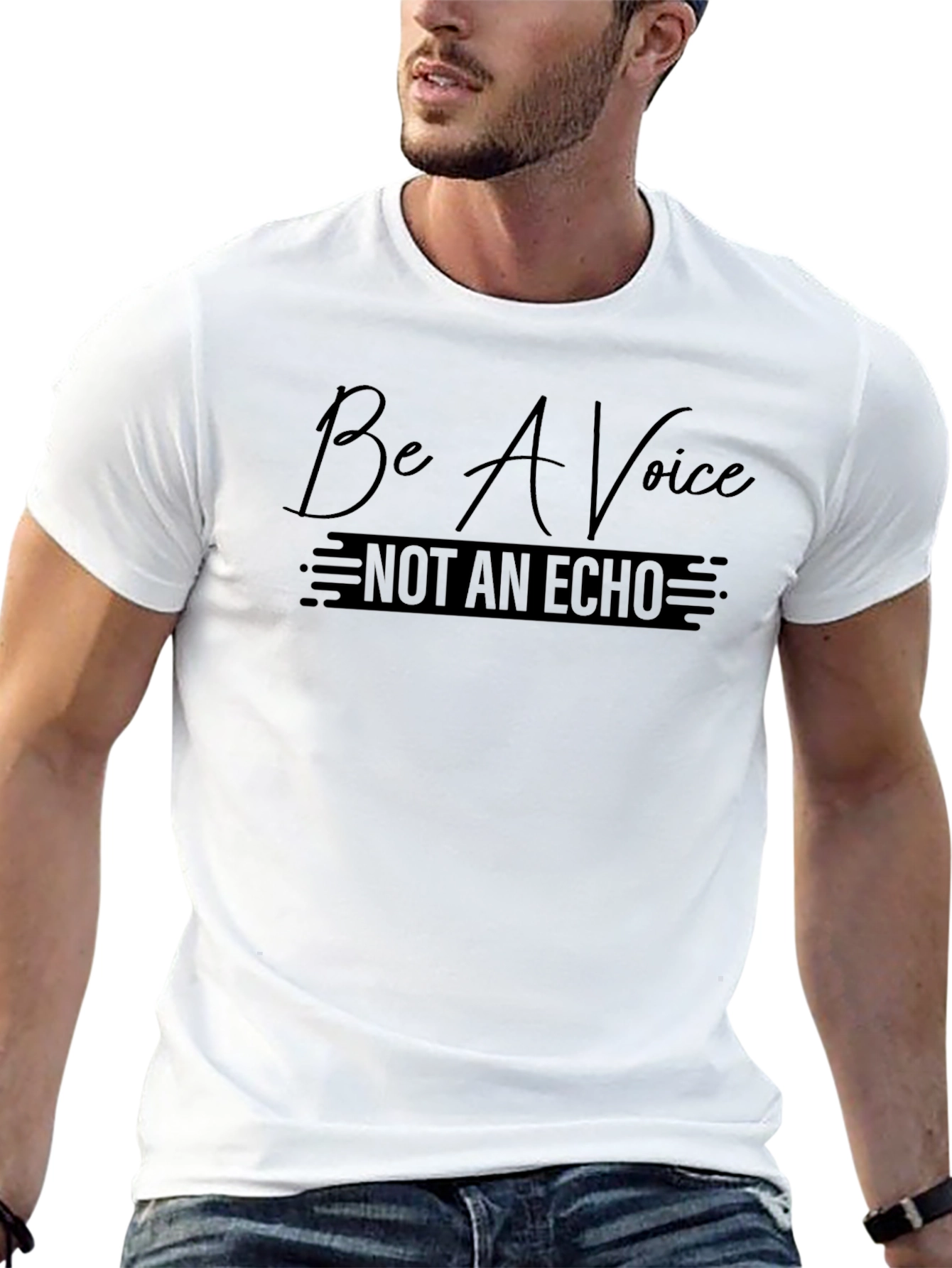Be A Voice Graphic Black T-Shirt
