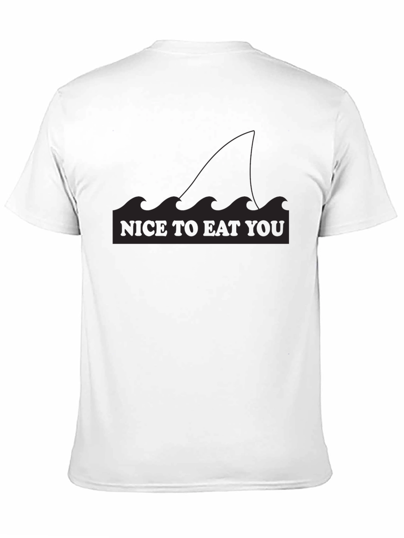 Nice to Eat You Shark Fin Graphic T-Shirt
