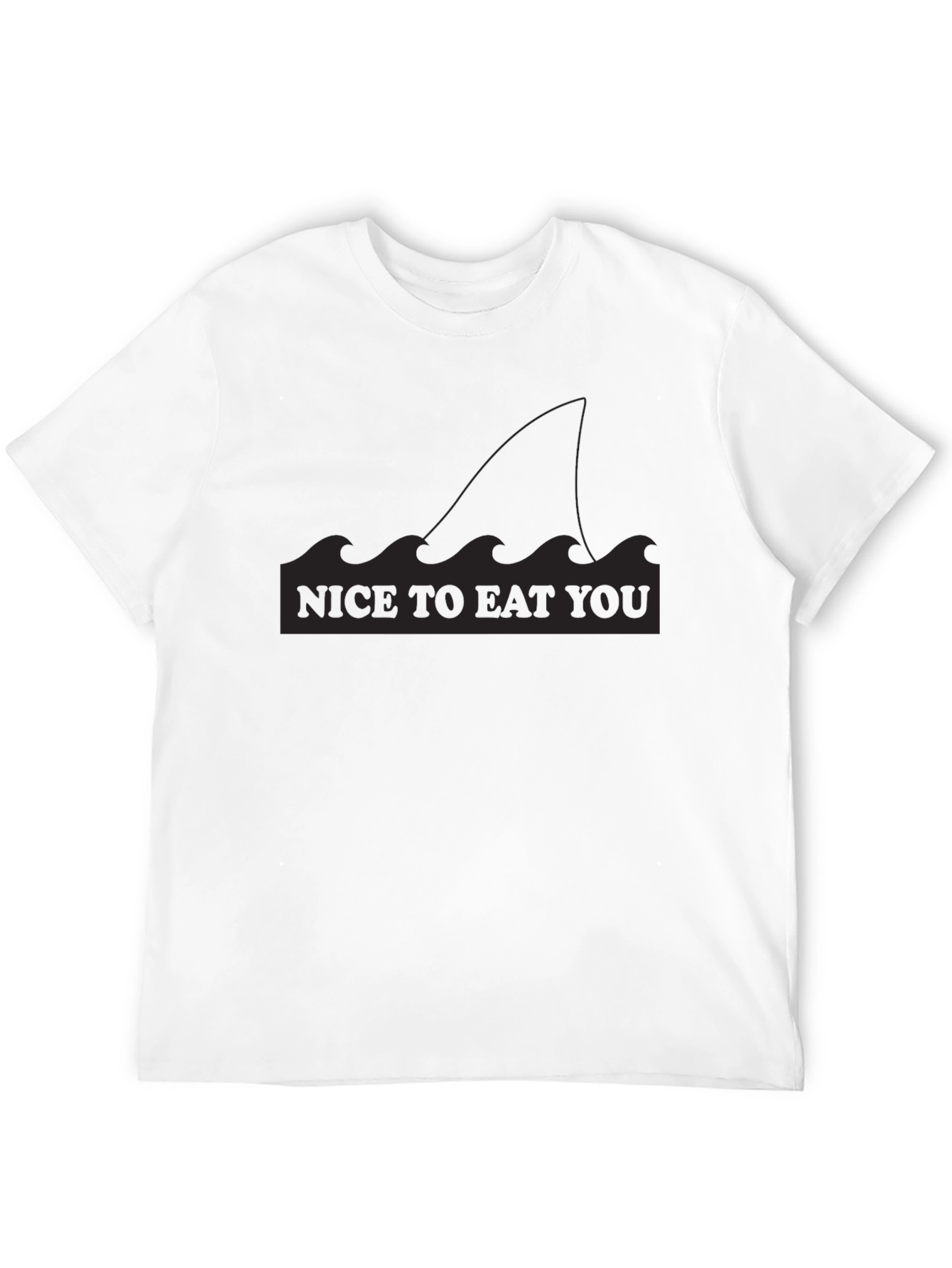 Nice to Eat You Shark Fin Graphic T-Shirt