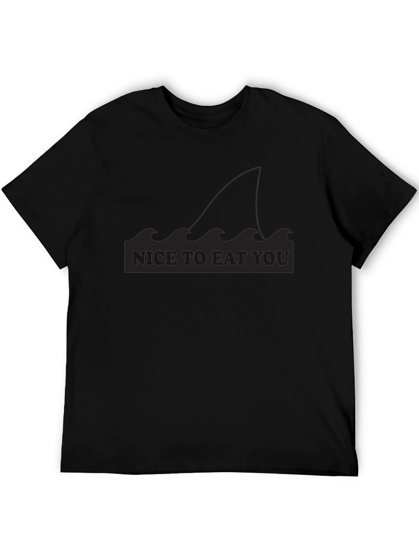 Nice to Eat You Shark Fin Graphic T-Shirt