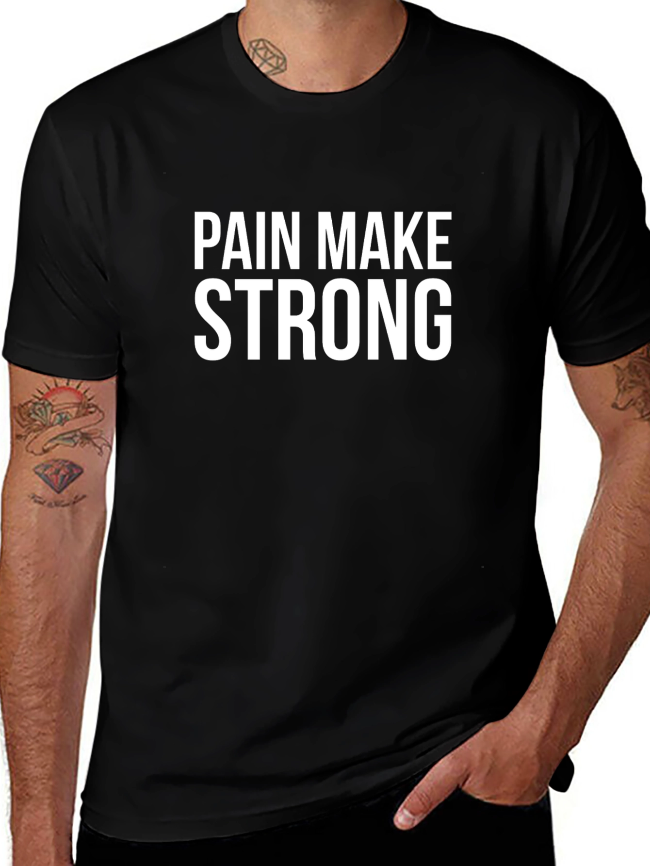 Pain Make Strong Black T-Shirt