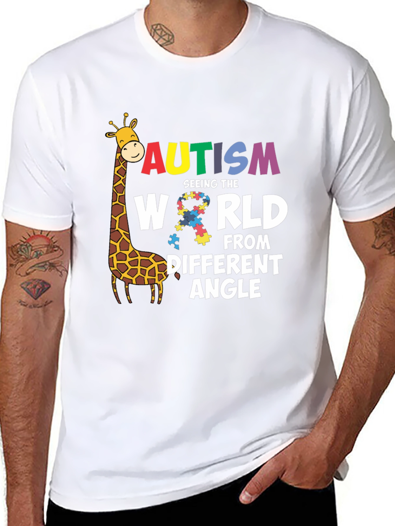 Autism Awareness Giraffe T-Shirt